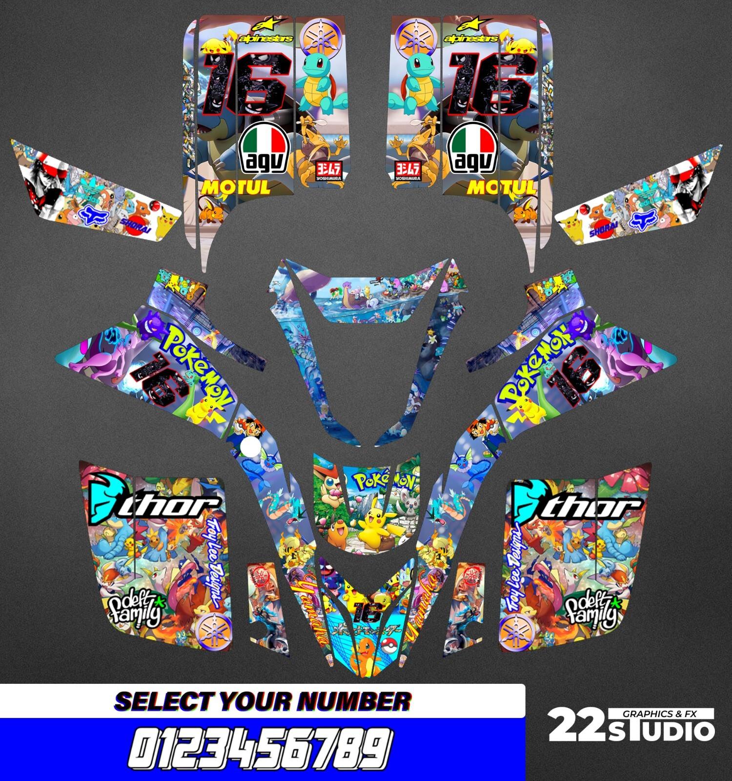 Yamaha blaster yfs 200 yfs200 decals graphics stickers full kit atv quad wrap