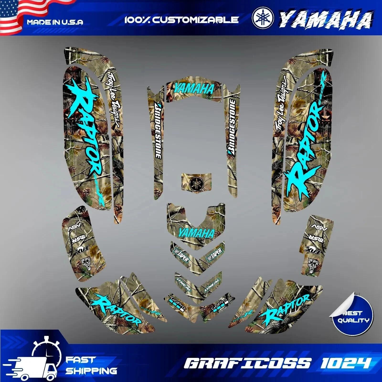 yamaha raptor 660 kit graphics decals stickers atv wrap quad all year raptor660