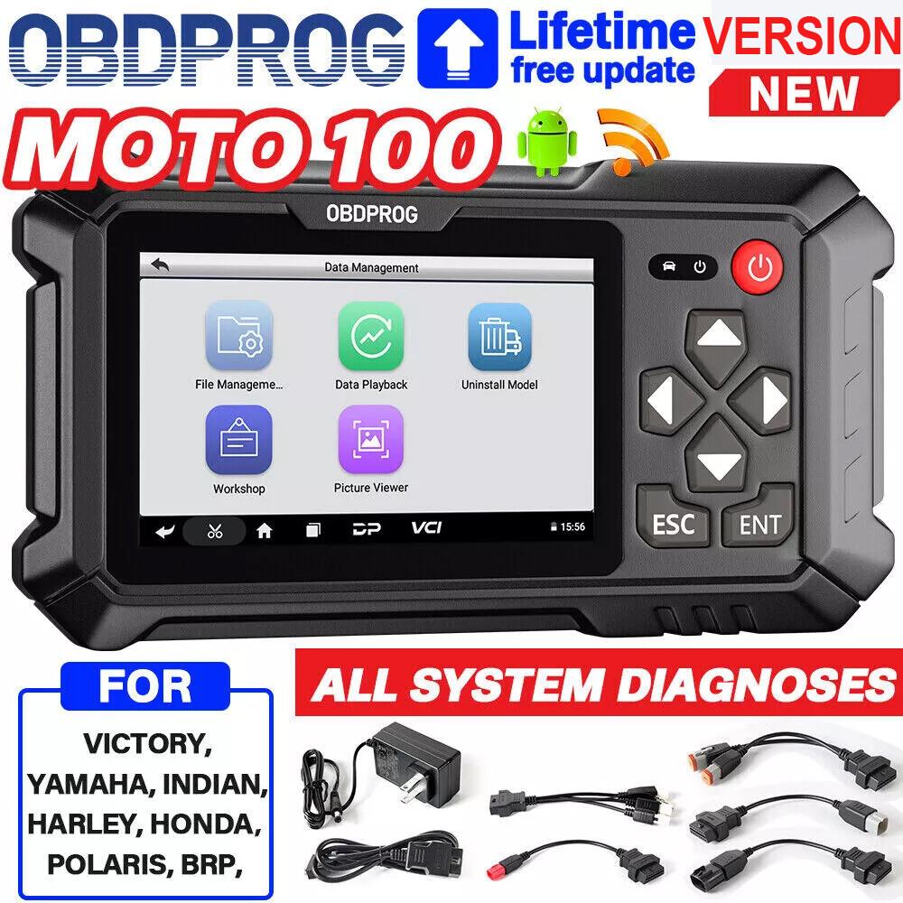 Motorcycle All System Diagnostic Tool OBD2 Scanner Engine E-CU Coding ABS TPMS