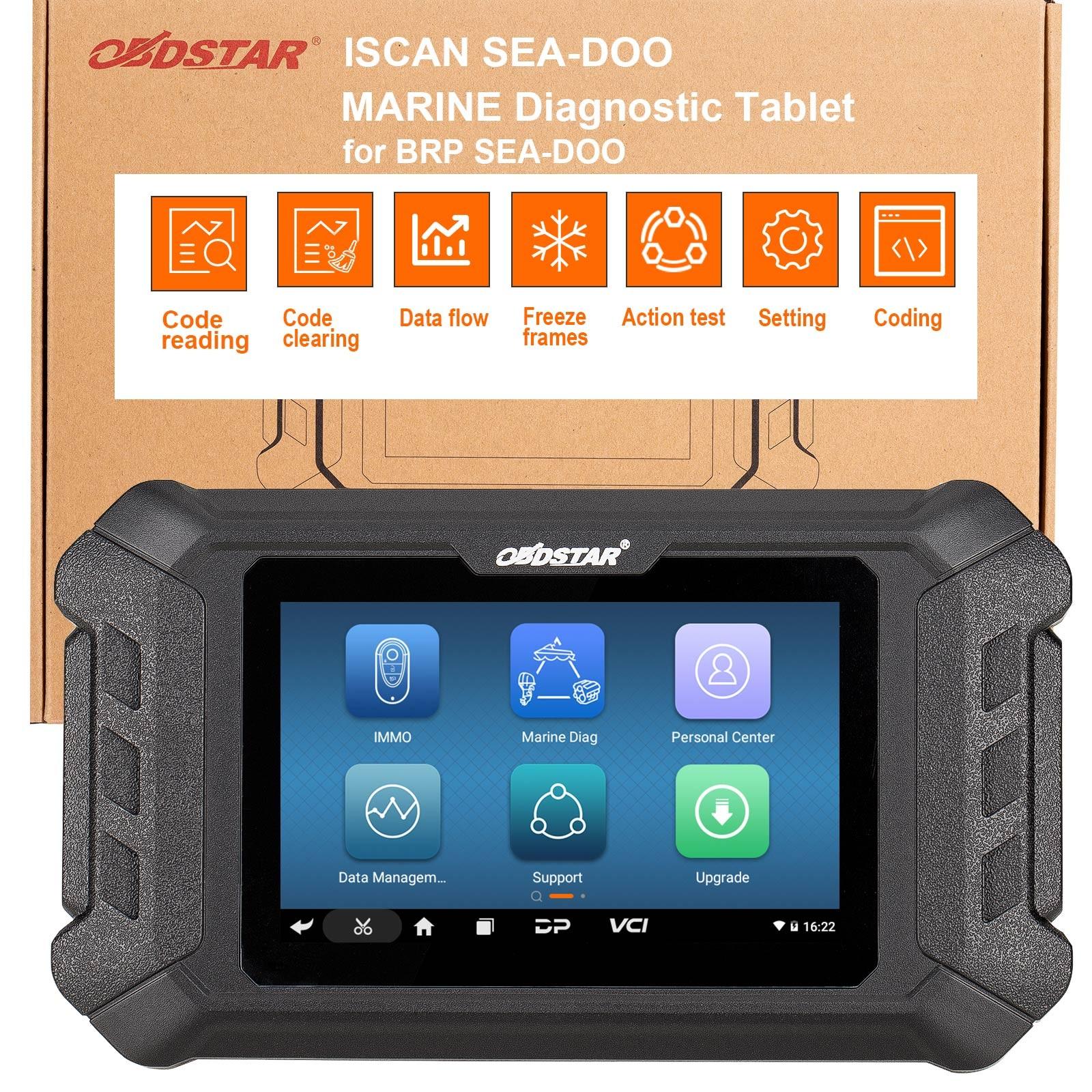 OBDSTAR ISCAN for SEA-DOO Marine Diagnostic Scanner for BRP Model up to 2018 USA