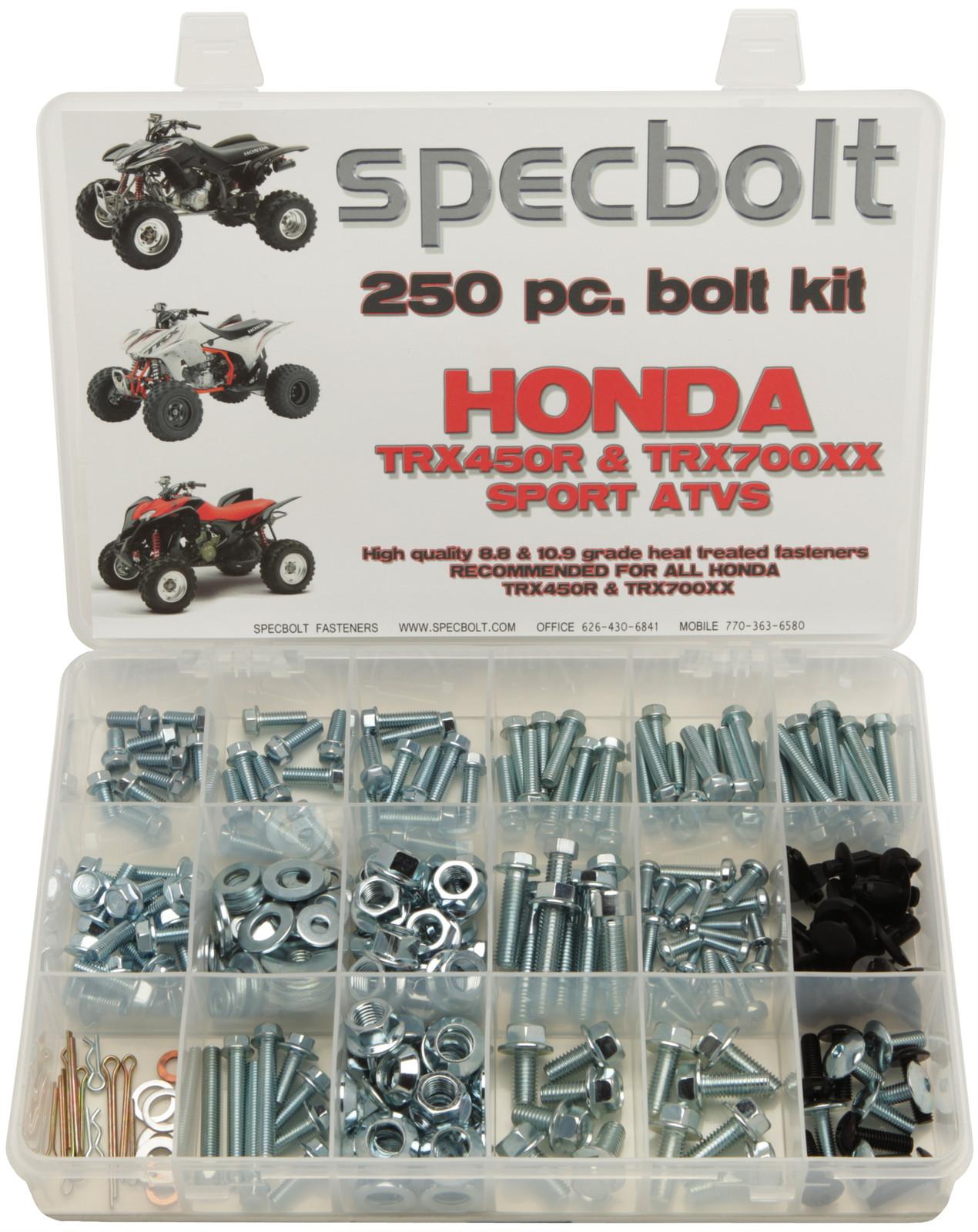 HONDA TRX450R Bolt kit 700XX ATVs frame body plastic fenders SPEBOLT
