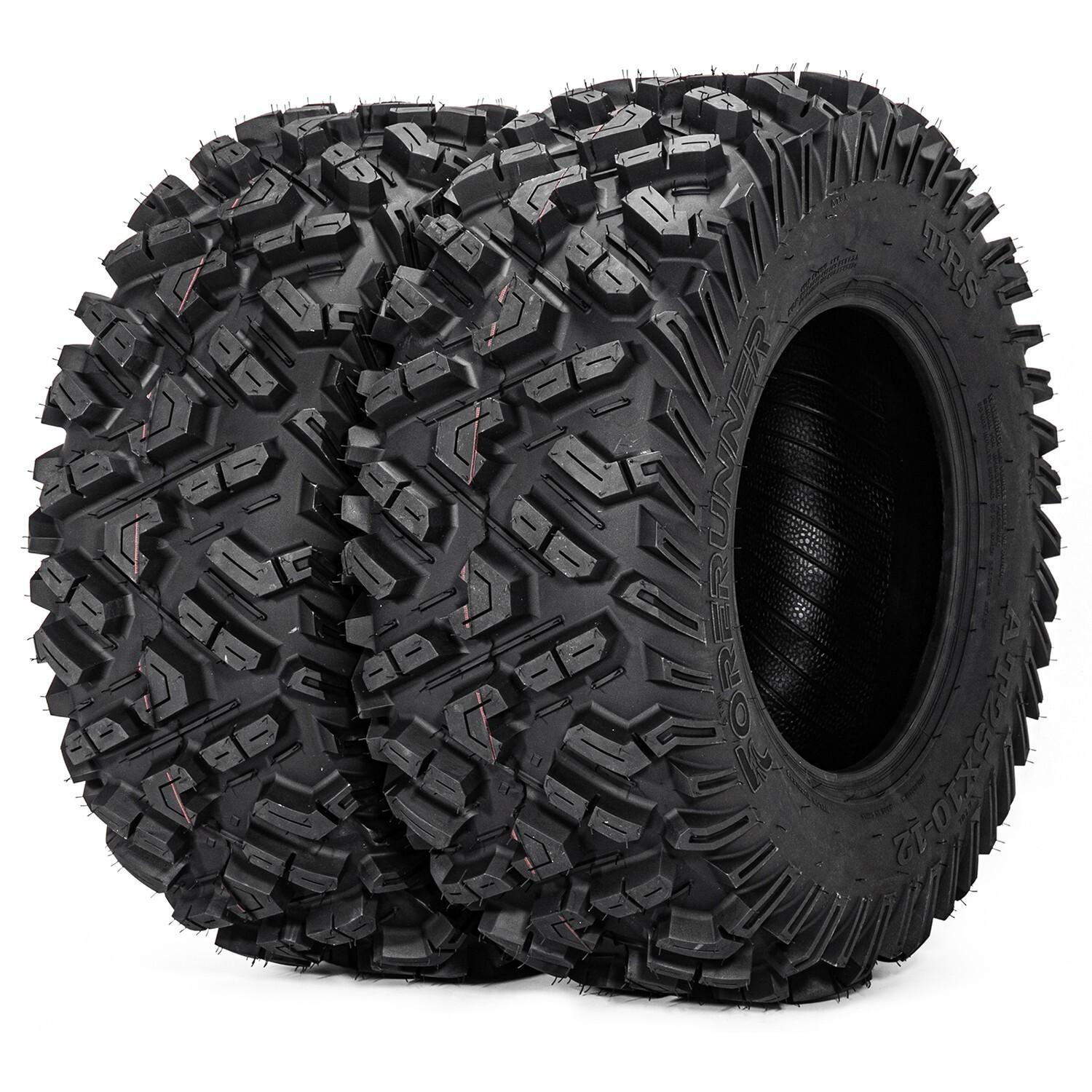 2 Rear 25×10-12 ATV Tires 6Ply 25x10x12 UTV Tires 25 10 12 All Terrain Mud Tyres