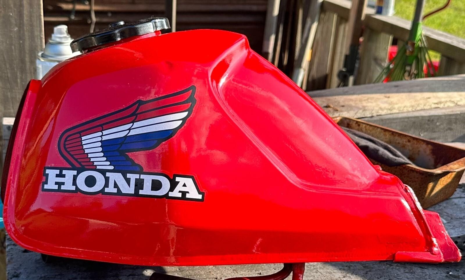 LICENSED HONDA Vintage ATV ATC Quad Fuel Gas Tank Wings Decal Sticker SET