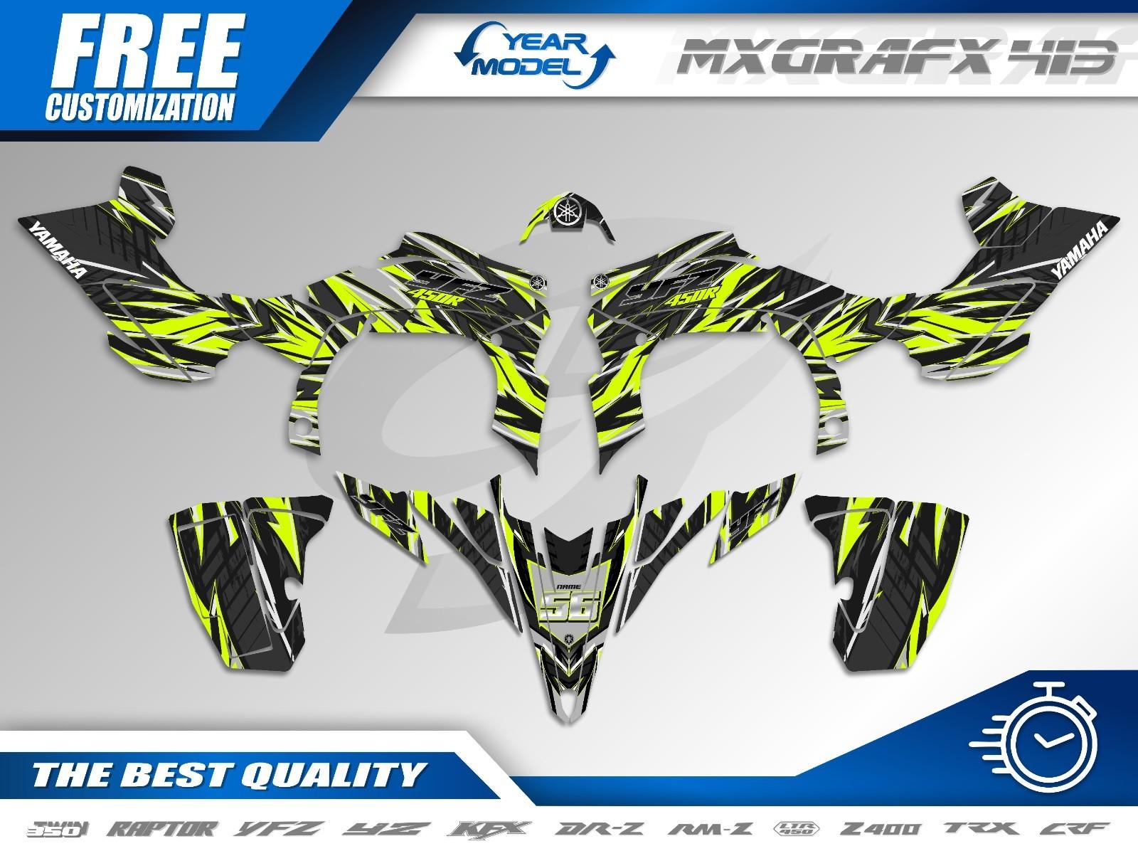 Graphics Kit Yamaha YFZ 450R 2009-2013 FI – Custom Decals – MX ATV Sticker Set