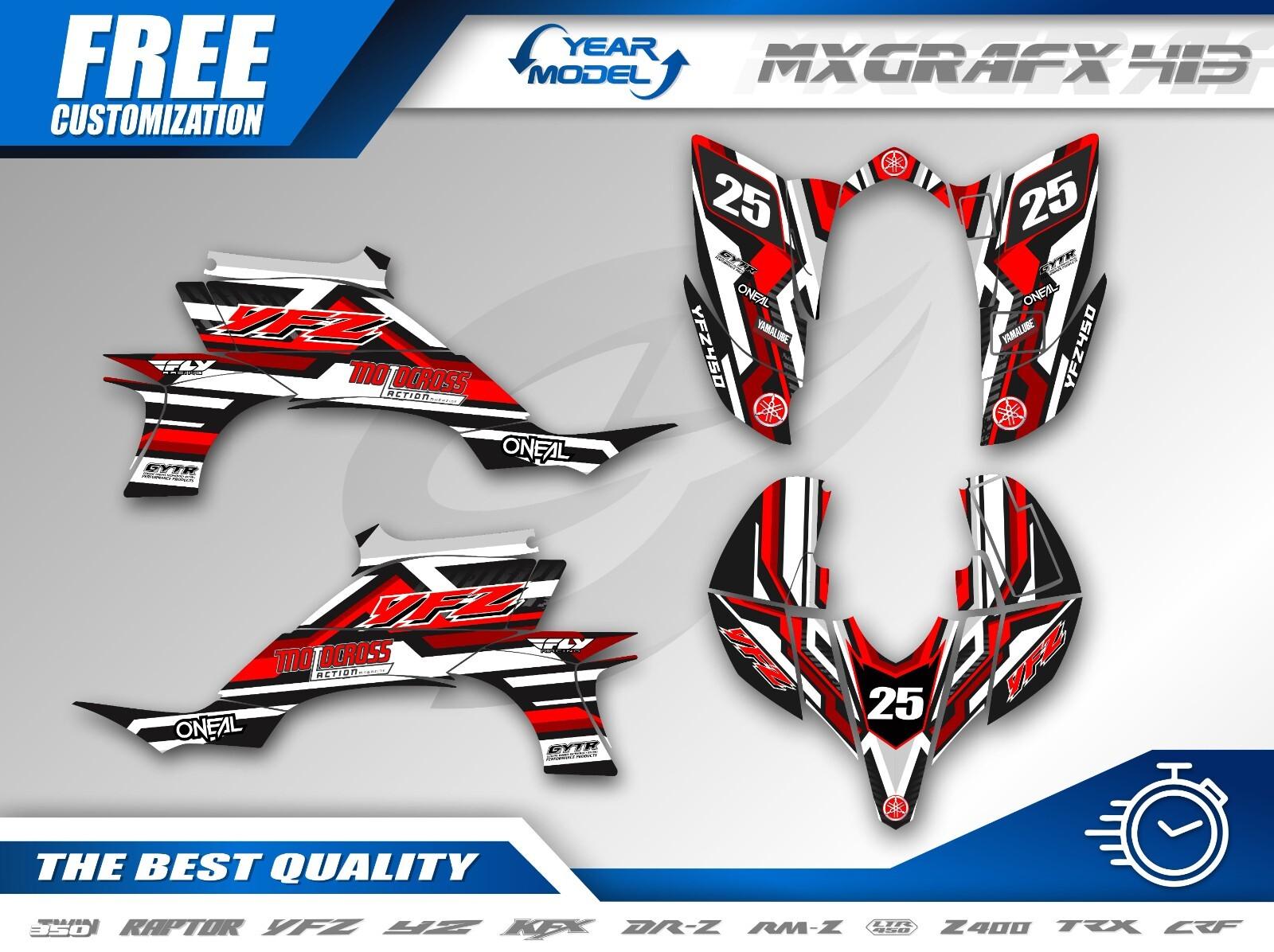 Fits Yamaha YFZ450 2003–2008 ATV Graphics Kit Decals Sticker Set