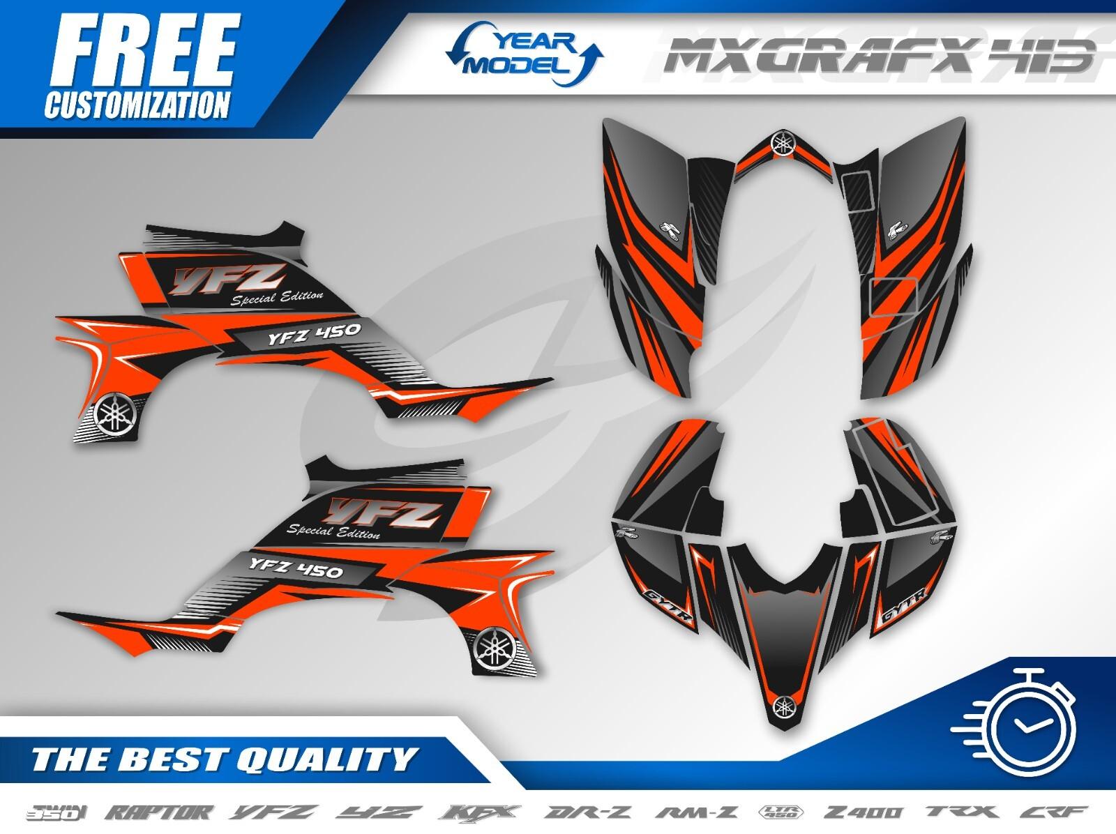 YAMAHA YFZ450 2003-2008 Graphics Kit Decals – Full ATV Sticker Set
