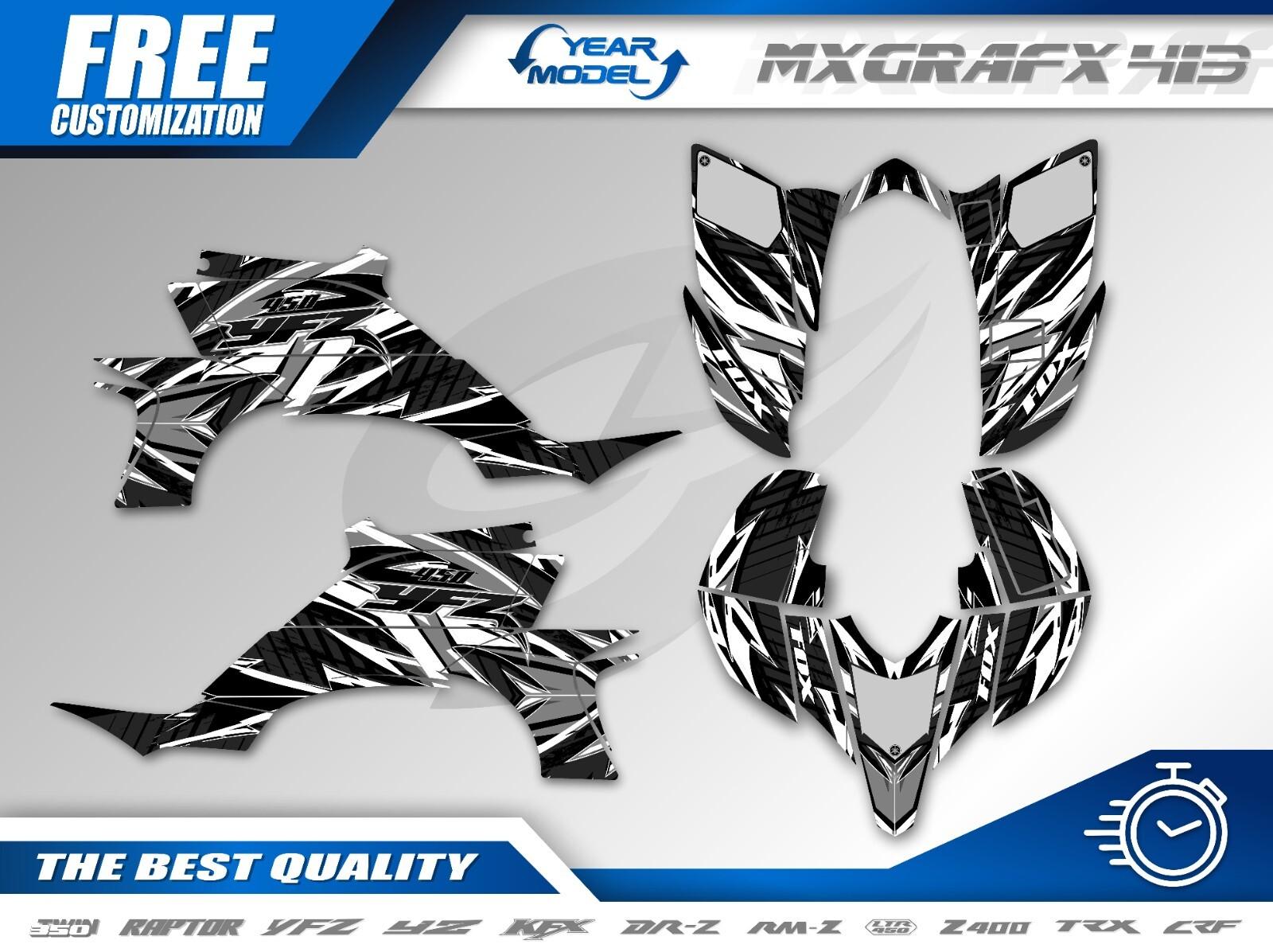 Yamaha YFZ450 Carbureted 2003-2008 & 2004-2012 Graphic Decal Sticker Kit