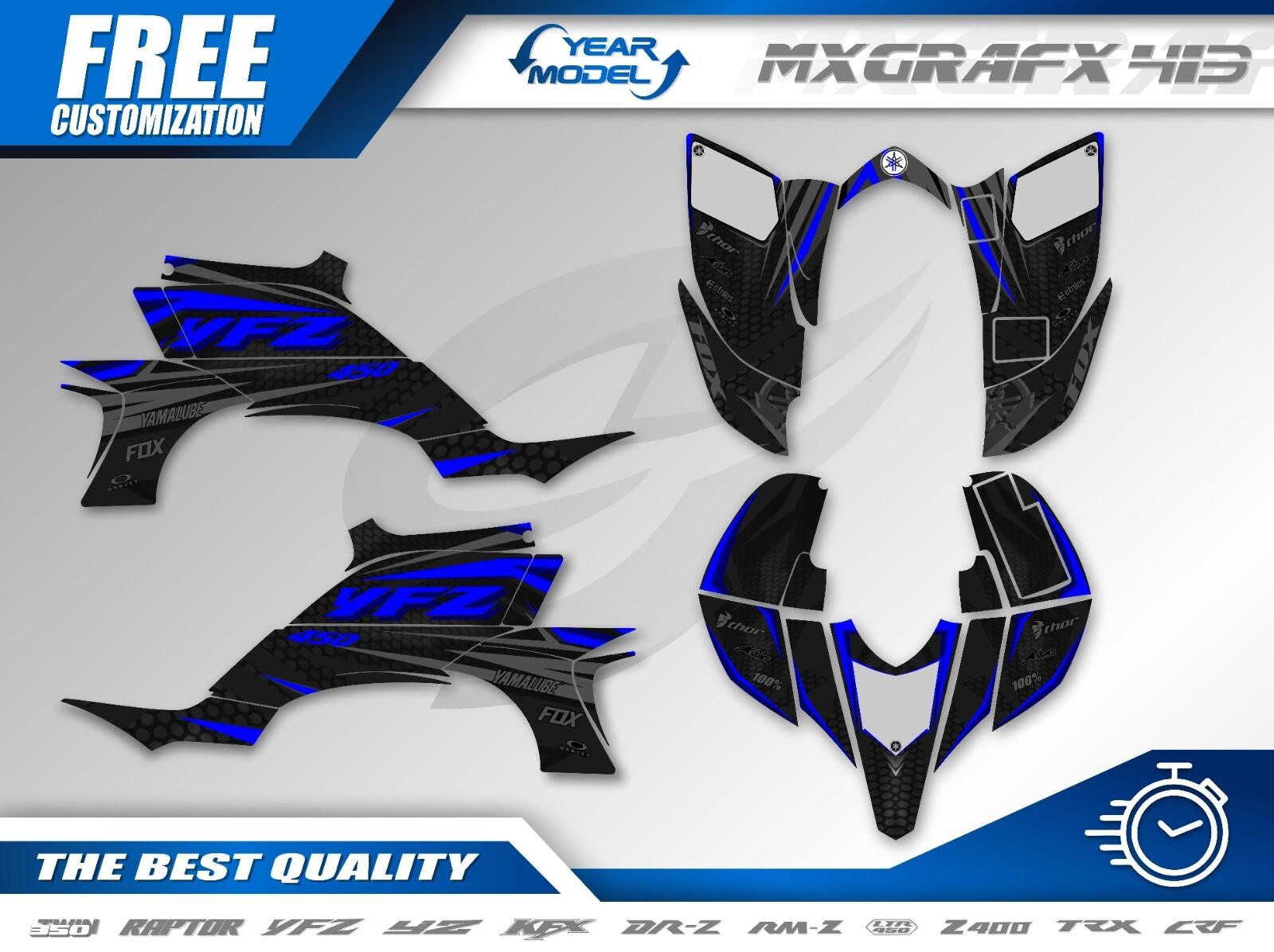 Fits YAMAHA YFZ450 YFZ 2003-2008 graphic kit decals –  Carb Model 2004-2012