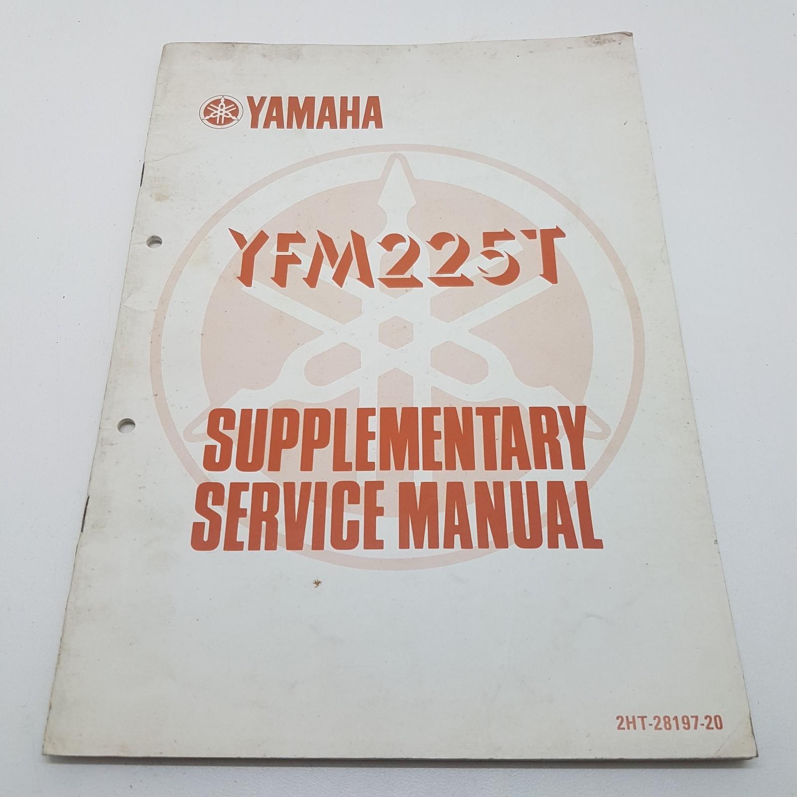 Yamaha Quad Bike ATV YFM225T Factory Supplementary Service Manual 1st ed 1987