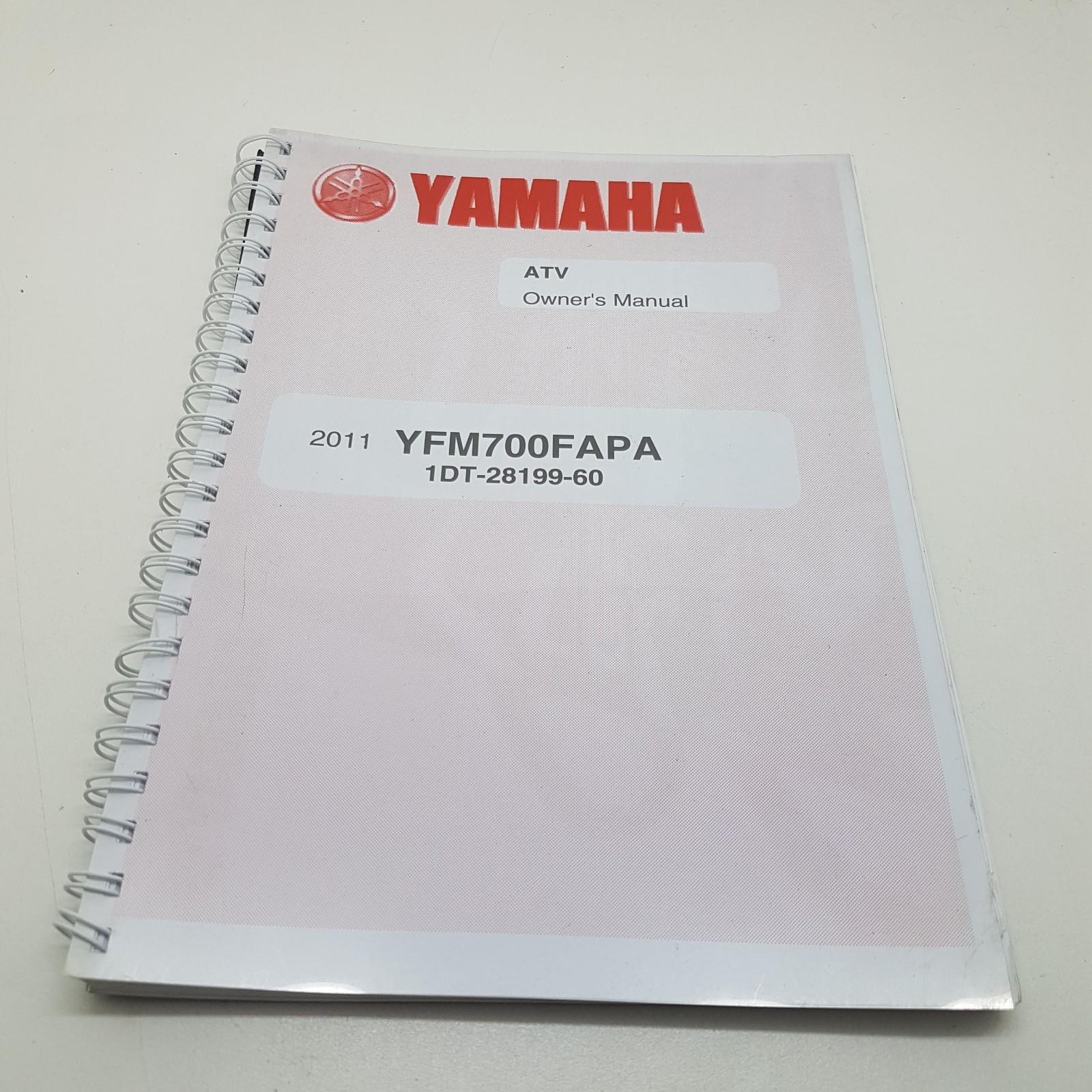 Yamaha Quad Bike ATV GRIZZLY 700 Factory Owners Manual 1st ed February 2010