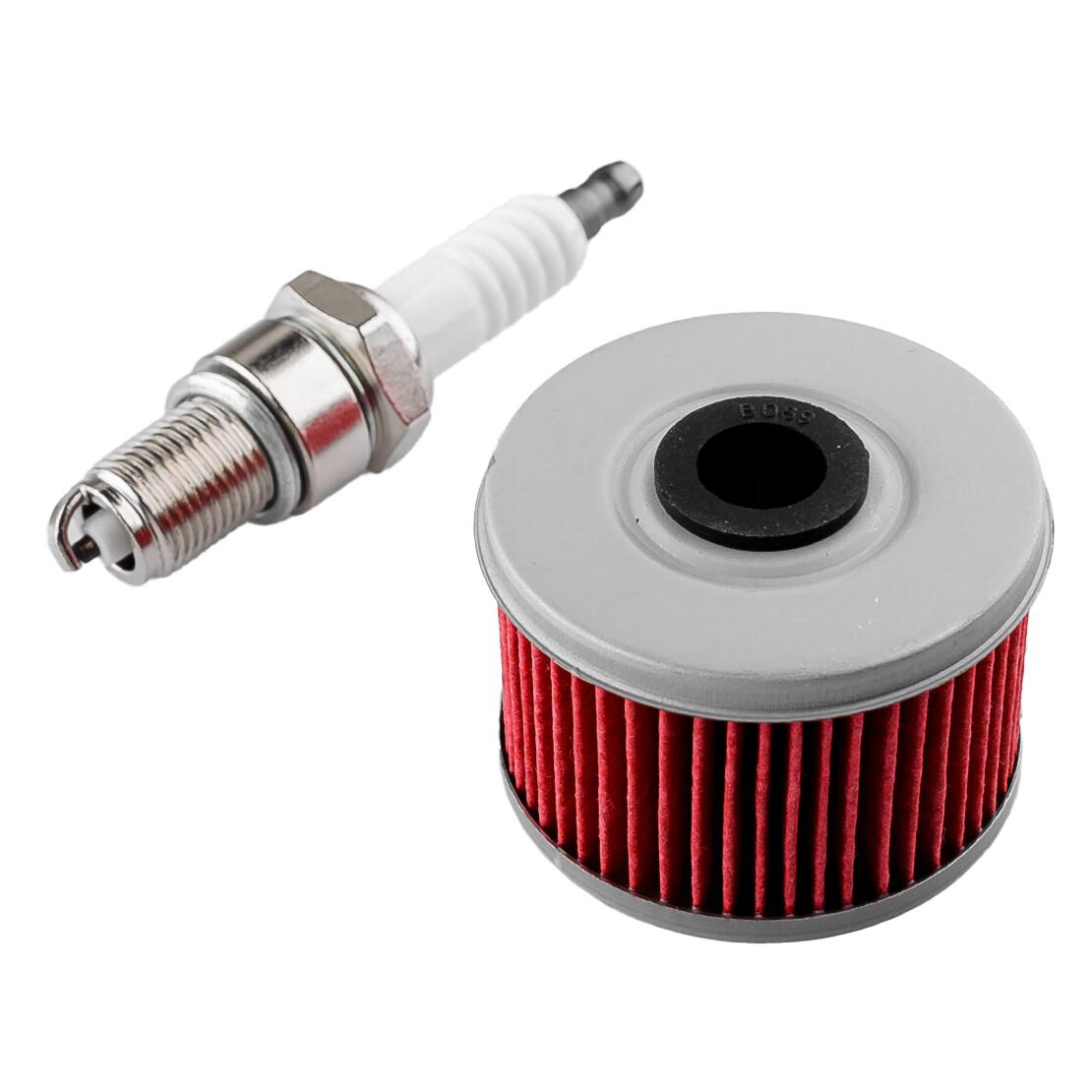 1x Oil Filter Spark Plug Fit for Honda Quad TRX 300 350 400 420 450 88-2020