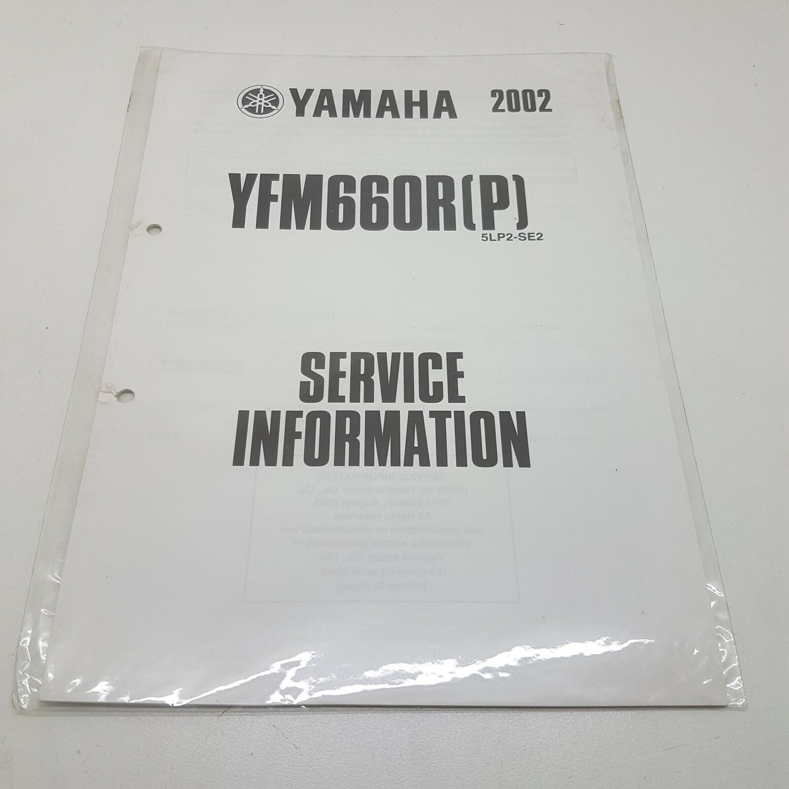 Yamaha Quad Bike YFM660R(S) Factory Service Information 2002