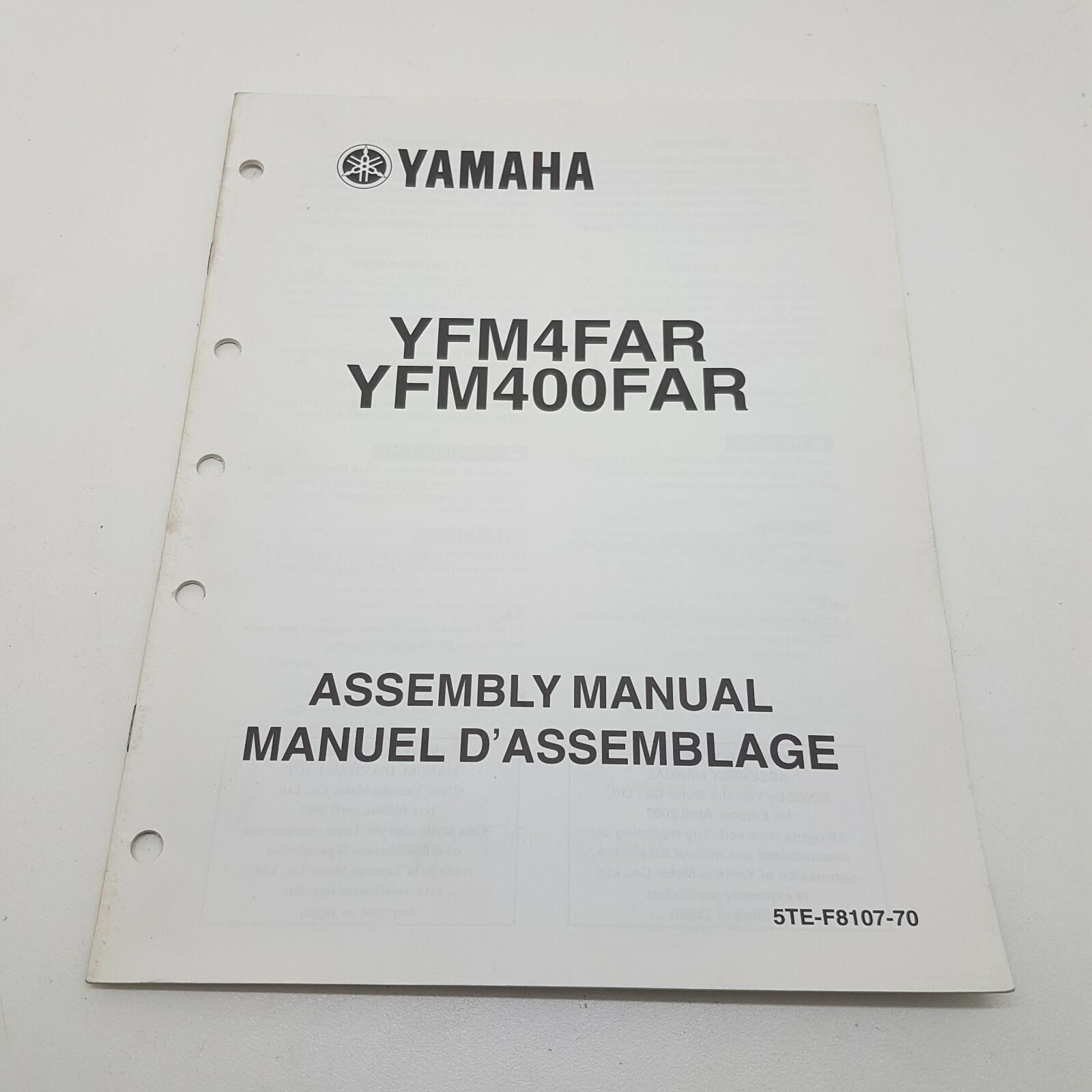 Yamaha Quad Bike ATV YFM4FAR YFM400FAR Factory Assembly Manual 1st ed April 2002