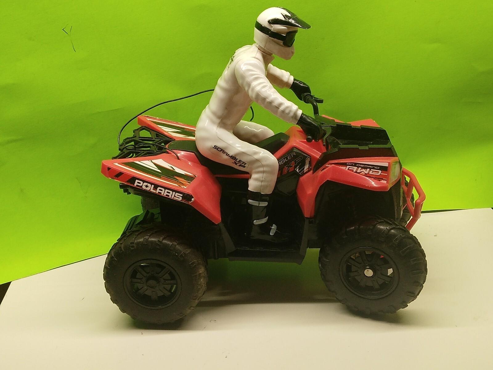 Red 4×4 Polaris Quad  Scrambler Ignite XP 1000 RC 4 Wheeler &Rider  TOY NO REMOT