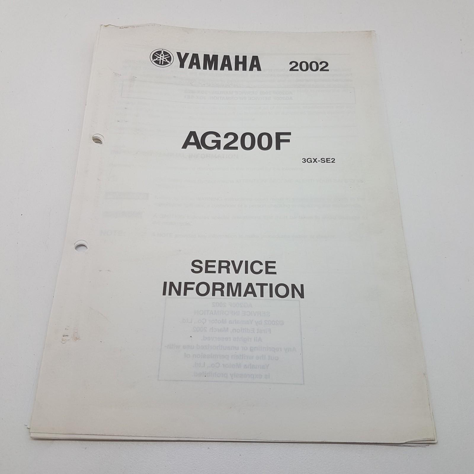 Yamaha Quad Bike ATV YFZ450S Factory Service Information 1st ed May 2003