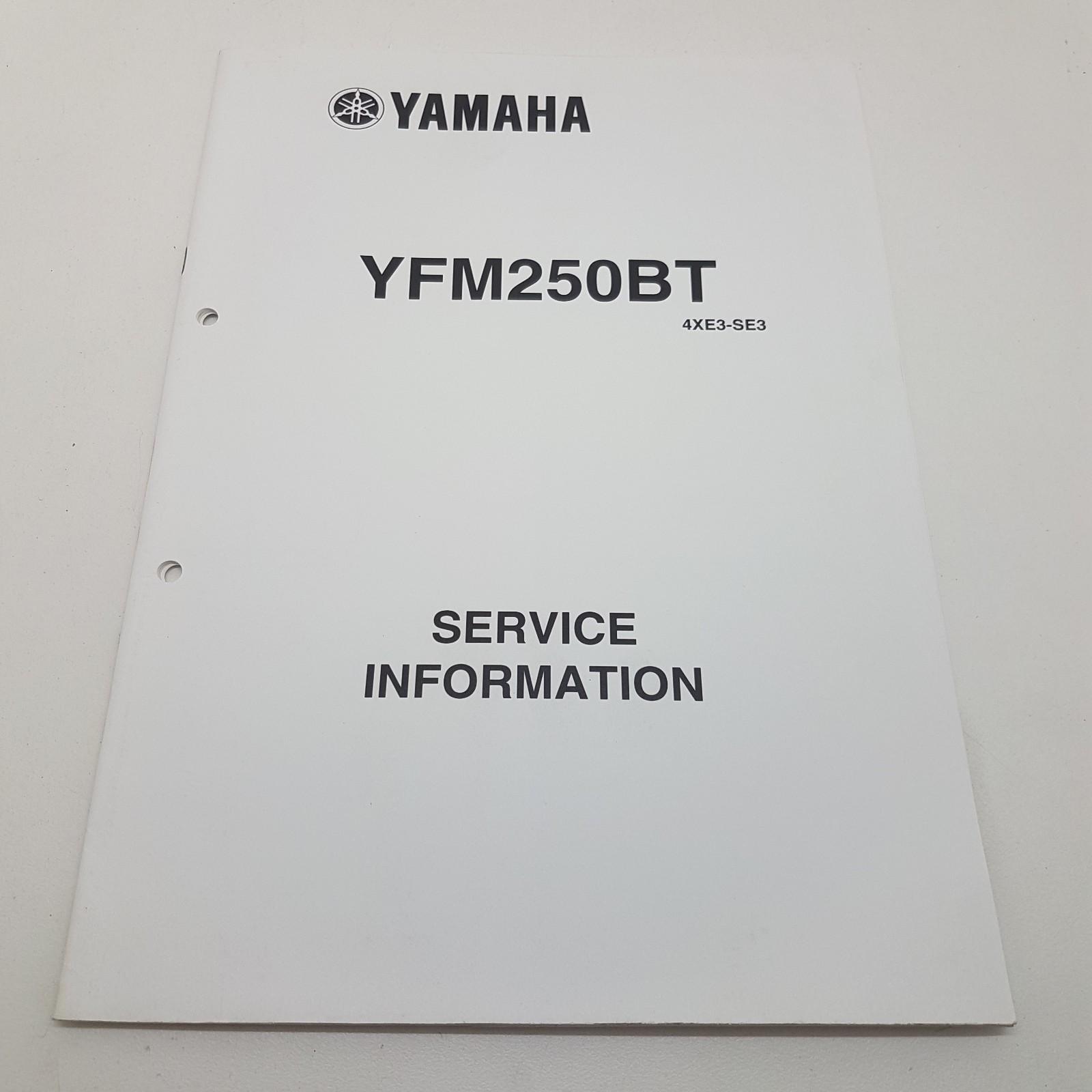 Yamaha Quad Bike YFM250BT ATV Factory Service Information 1st ed July 2004