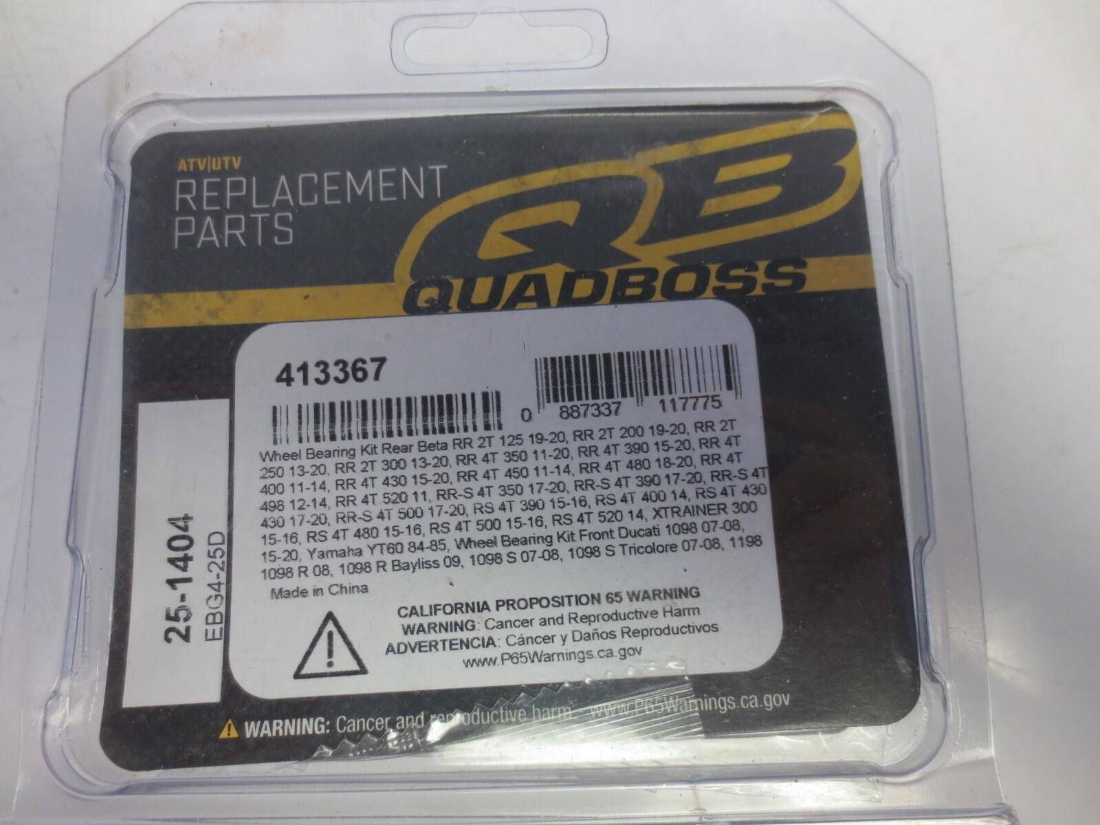 NEW 413367 YAMAHA QUAD BOSS WHEEL BEARING KIT REAR