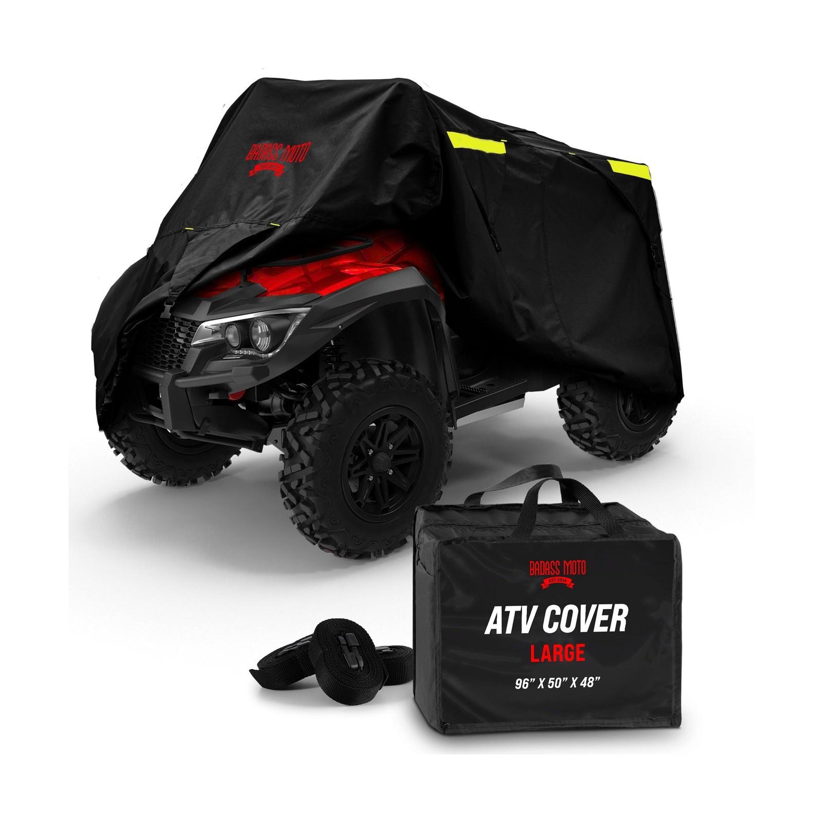 Badass Moto ATV Covers Waterproof Outdoor Heavy Duty, Rip-Resistant, Night-Re…