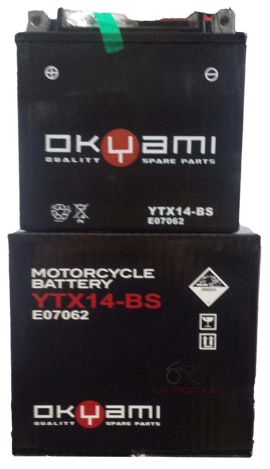 BATTERY OKYAMI YTX14-BS 12V 12AH HONDA QUAD TRX RANCHER 350 FROM 2000