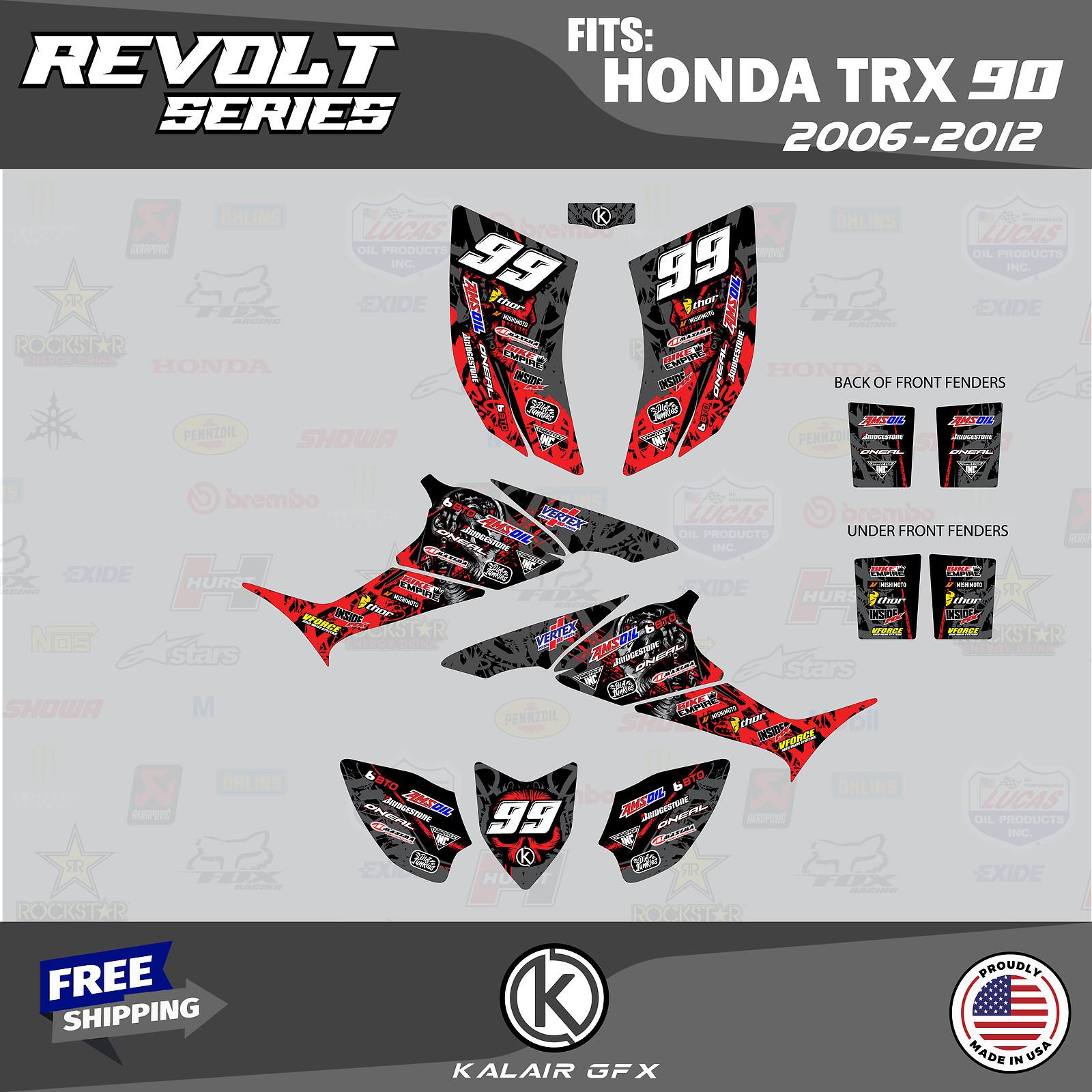 Graphics Kit for HONDA TRX 90 (2006-2024) TRX90 16 MIL Revolt-red