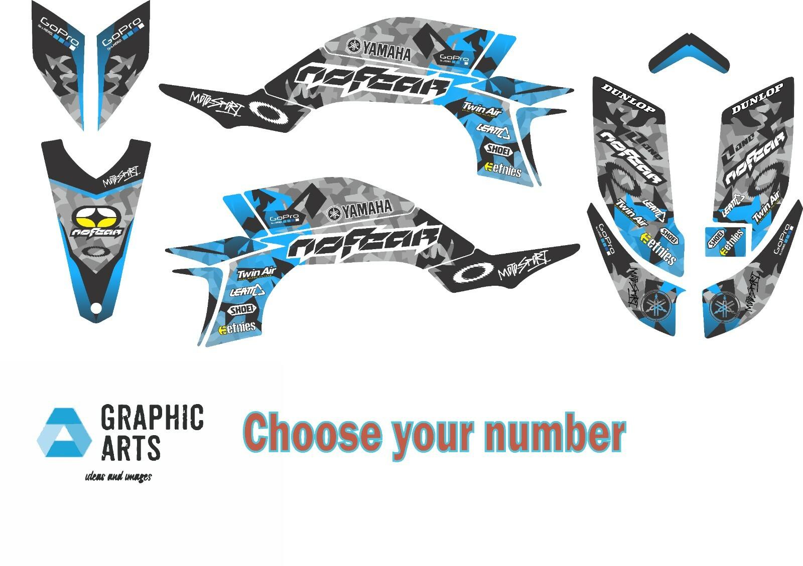 YFZ450 Custom Wrap Decals Kit Yamaha Quad 2003-2008 ATV Carb Model