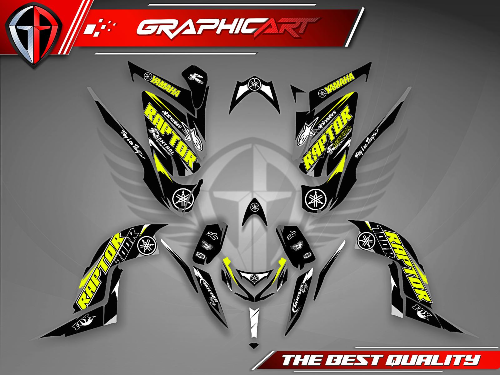 Yamaha Raptor 700 700R graphics kit 2013 2014 2017 to 2025 decals stickers atv