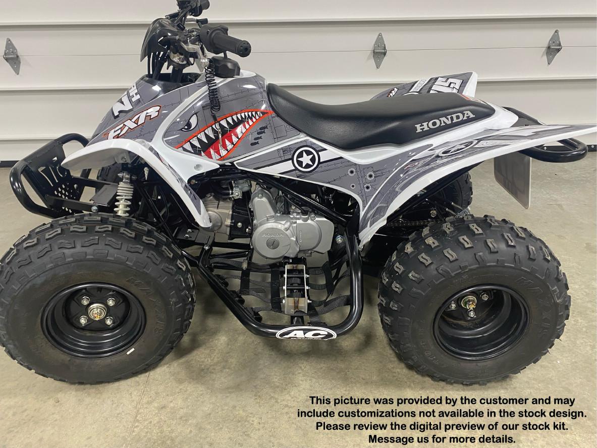 Graphics Kit for HONDA TRX 90 (2006-2024) TRX90 16 MIL Predator-grey