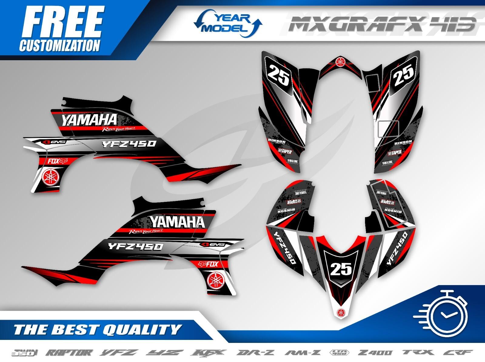 YAMAHA YFZ450 2004-2008 / Carb 2004-2012 Graphics Kit Decals Stickers Wrap ATV