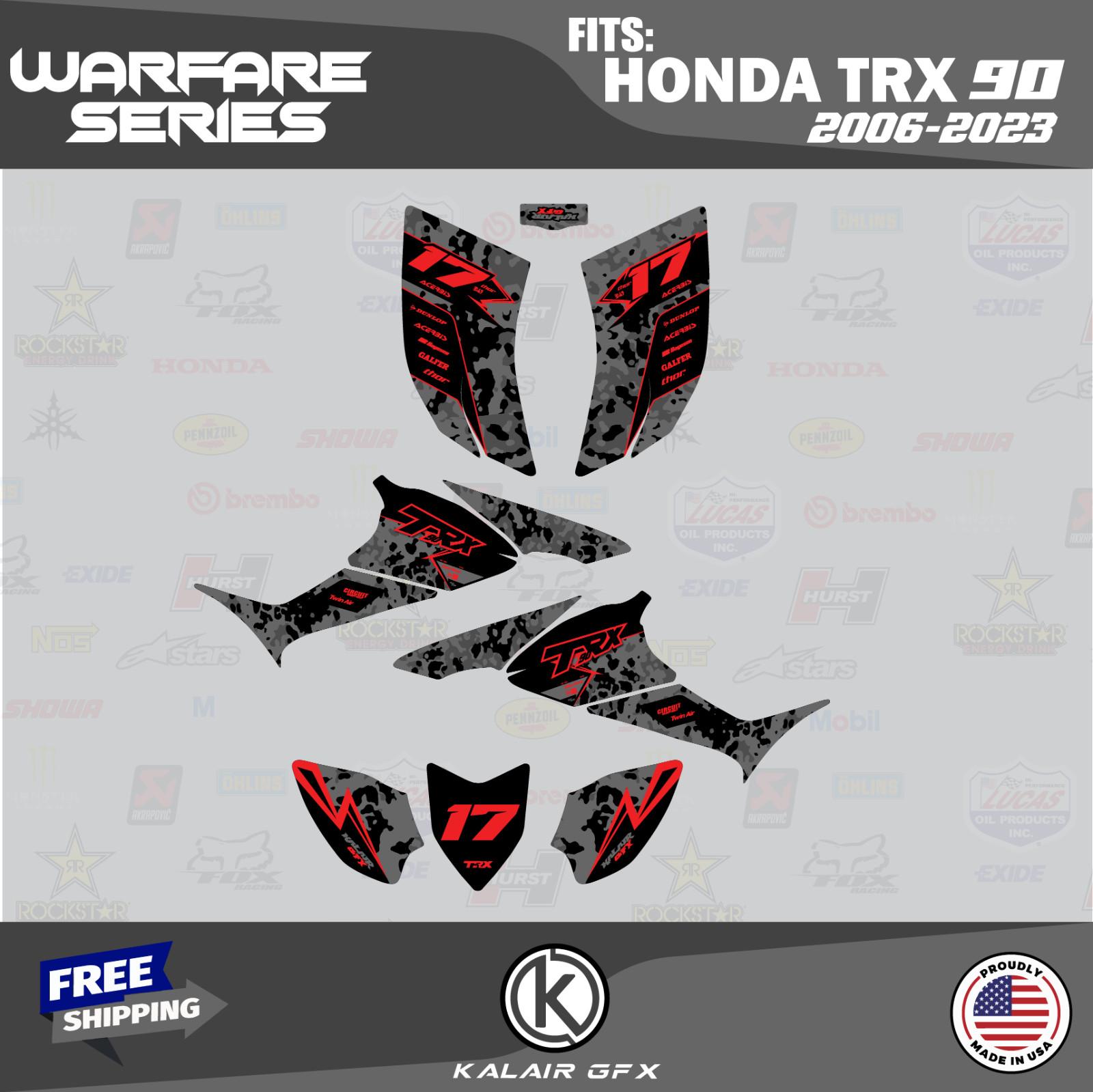 Graphics Kit for HONDA TRX 90 (2006-2024) TRX90 16 MIL Warfare Series-Red Shift