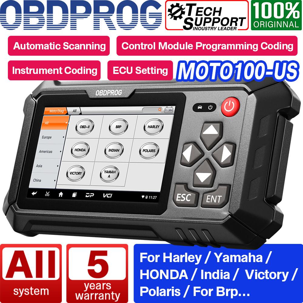 Motorcycle Diagnostic Tool All System OBD2 Scanner ECU Coding Service Lamp Reset