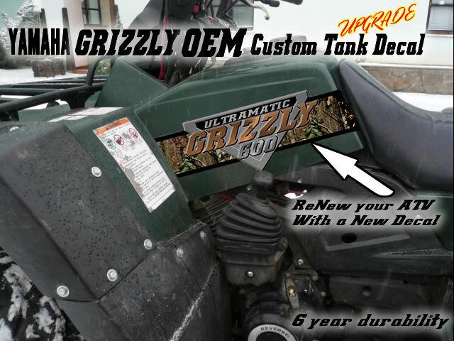 Yamaha Grizzly 600 4×4 Large OEM Tank Decal kit for 1999 2000 2001 atv quad