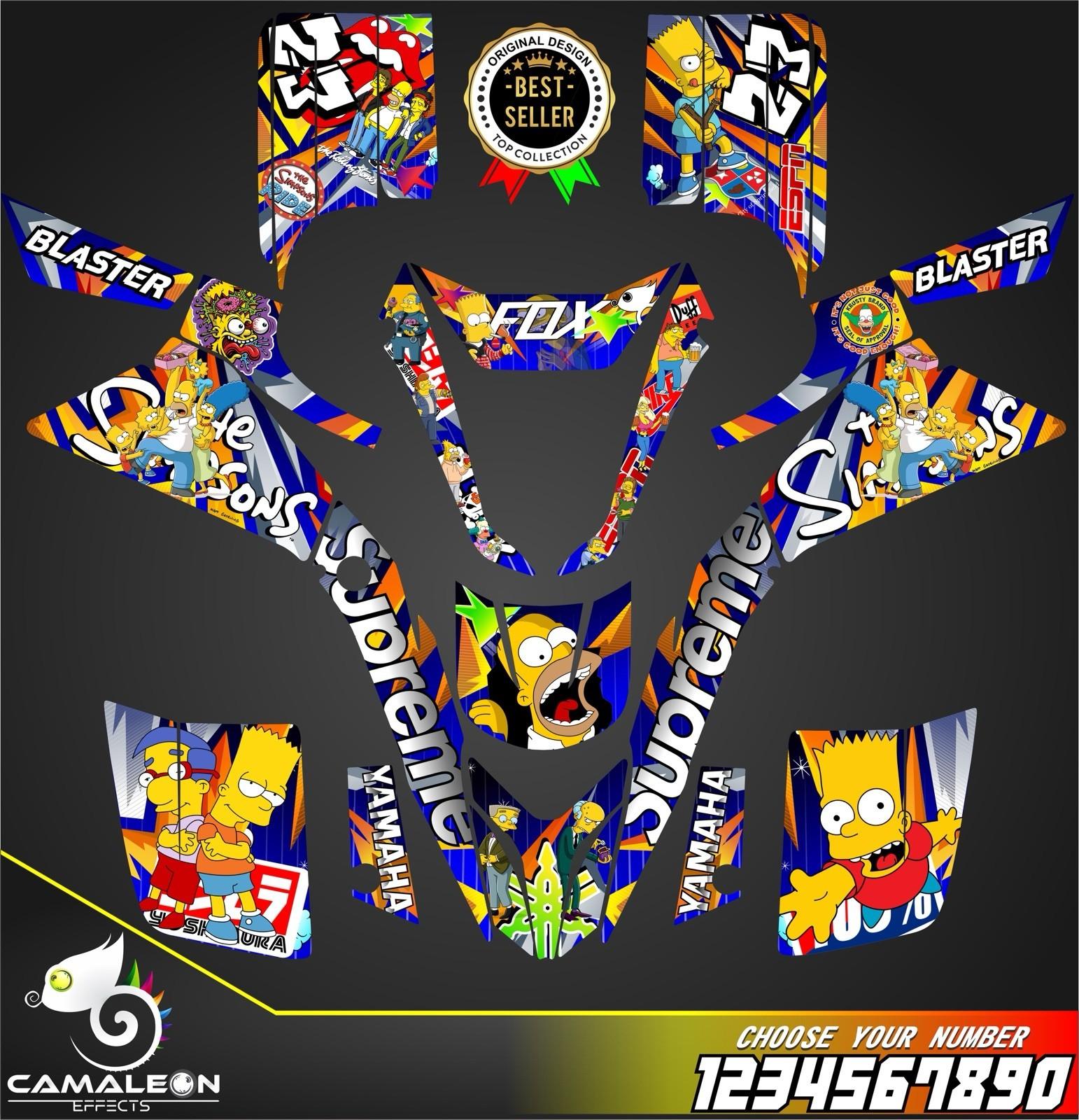 yamaha blaster yfs 200 yfs200 decals graphics stickers full kit atv quad wrap