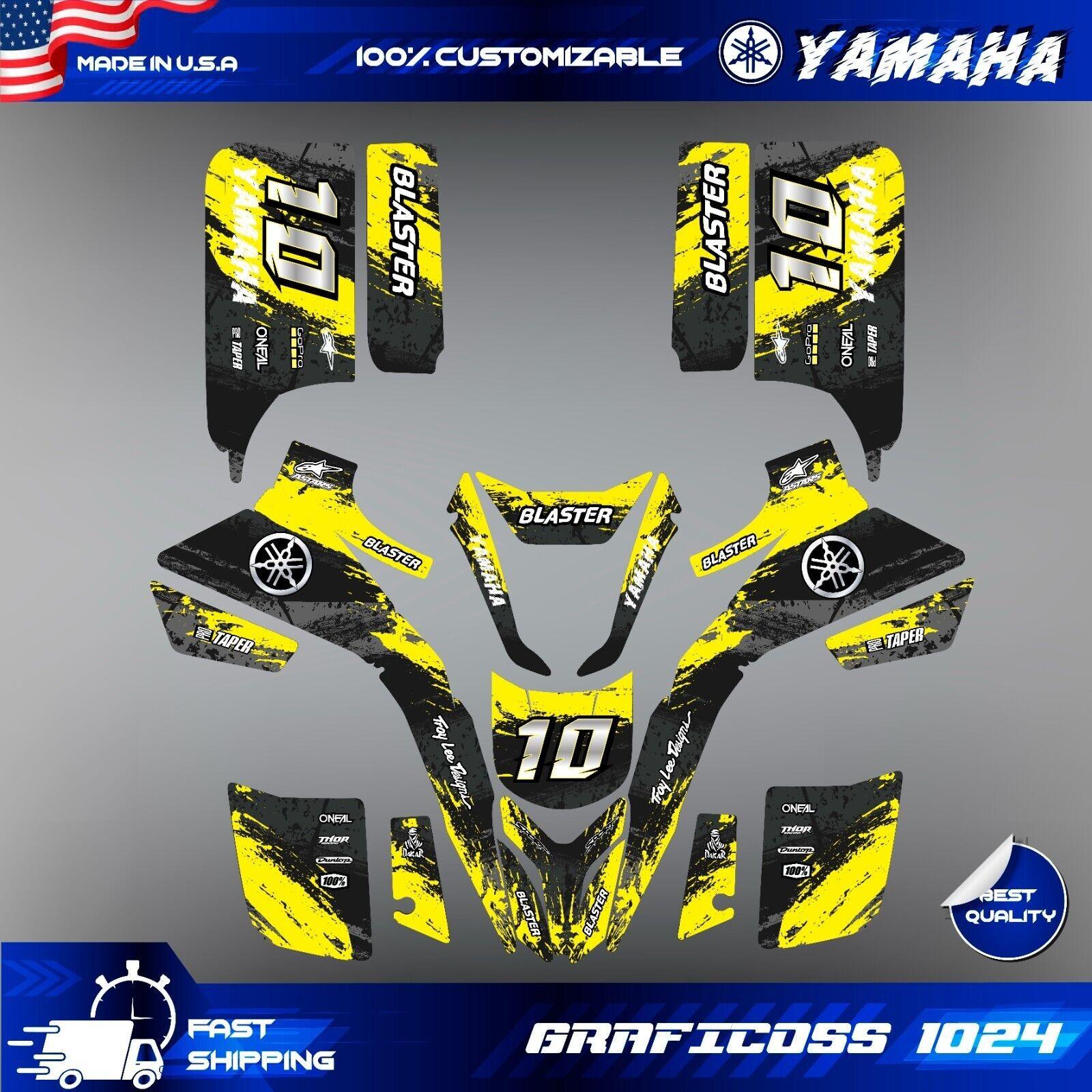 yamaha blaster yfs 200 yfs200 decals graphics stickers full kit atv quad wrap