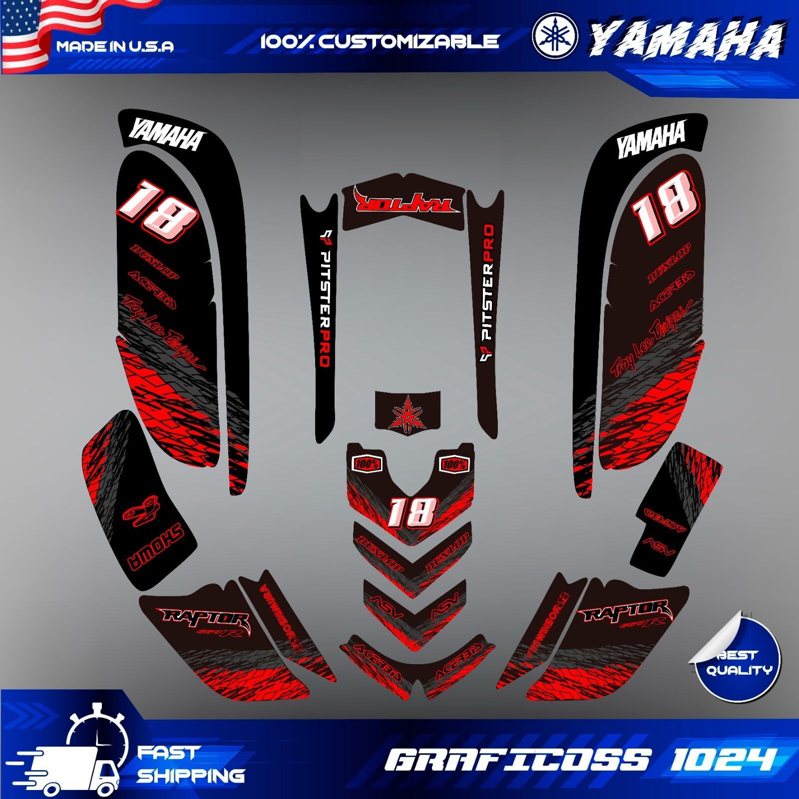 yamaha raptor 660 kit graphics decals stickers atv wrap quad all year raptor660