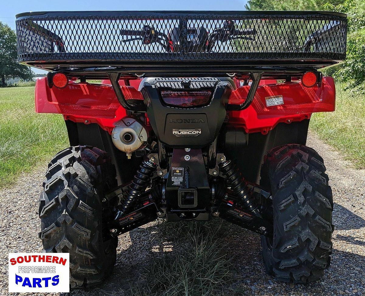 STRONG MADE FLAT REAR BASKET RACK HONDA ARCTIC CAT KAWASAKI SUZUKI YAMAHA