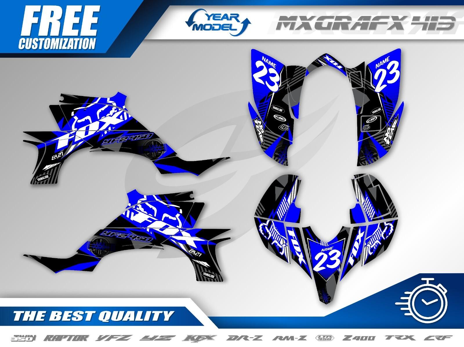 Yamaha YFZ450 Graphics Kit Decals Wrap 2003-2008 Carb Model 04-12 ATV