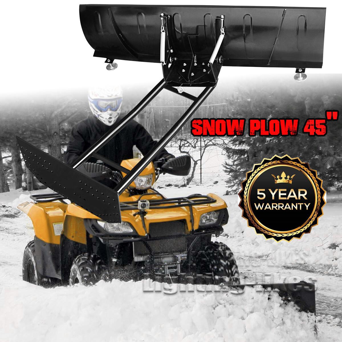 ATV Snow Plow Kit 45” Steel Blade Complete Mount Package Fit Honda Rancher 350