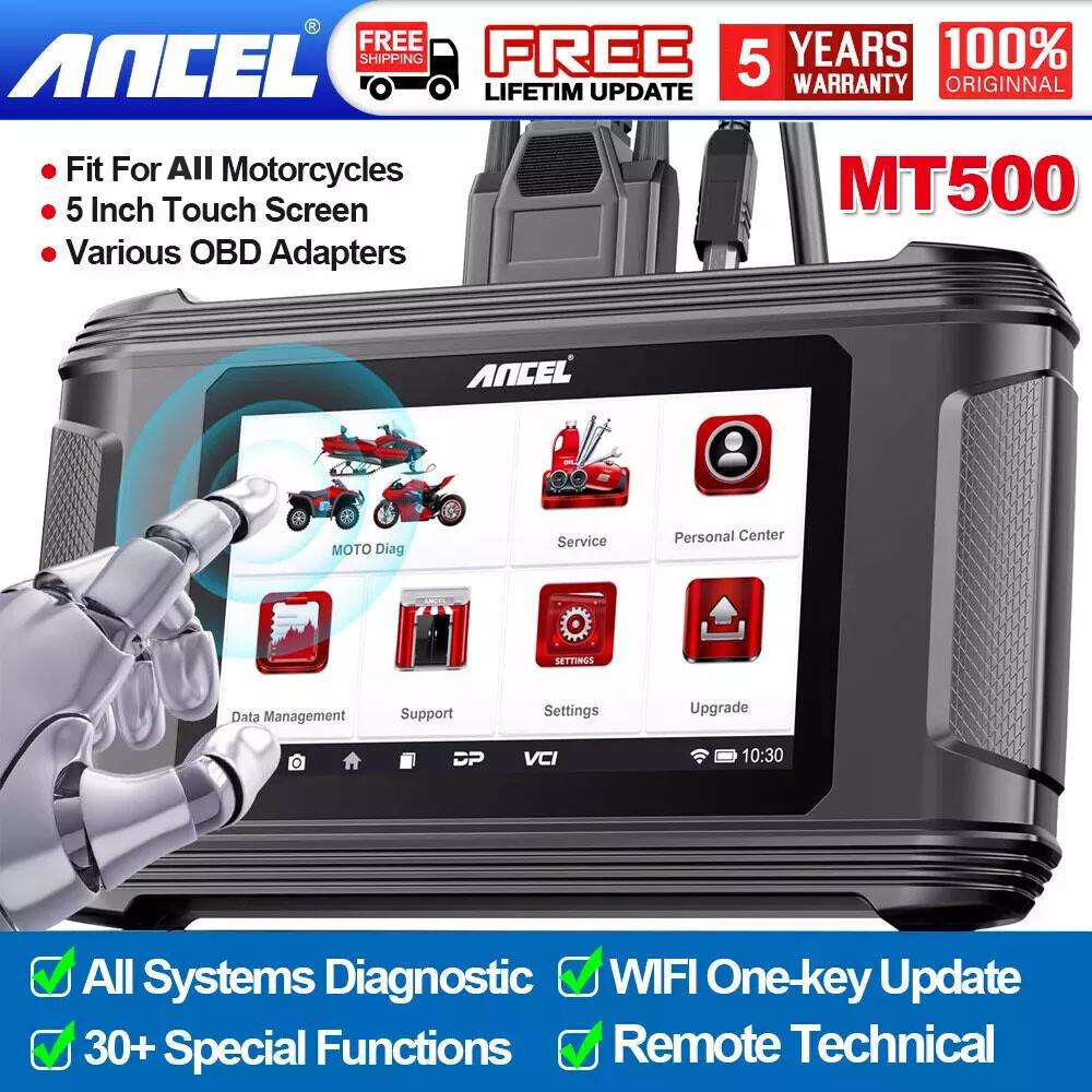 ANCEL MT500 Motorbike OBD2 Diagnostic Tool Motorcycle Scanner Oil ABS Bleeding