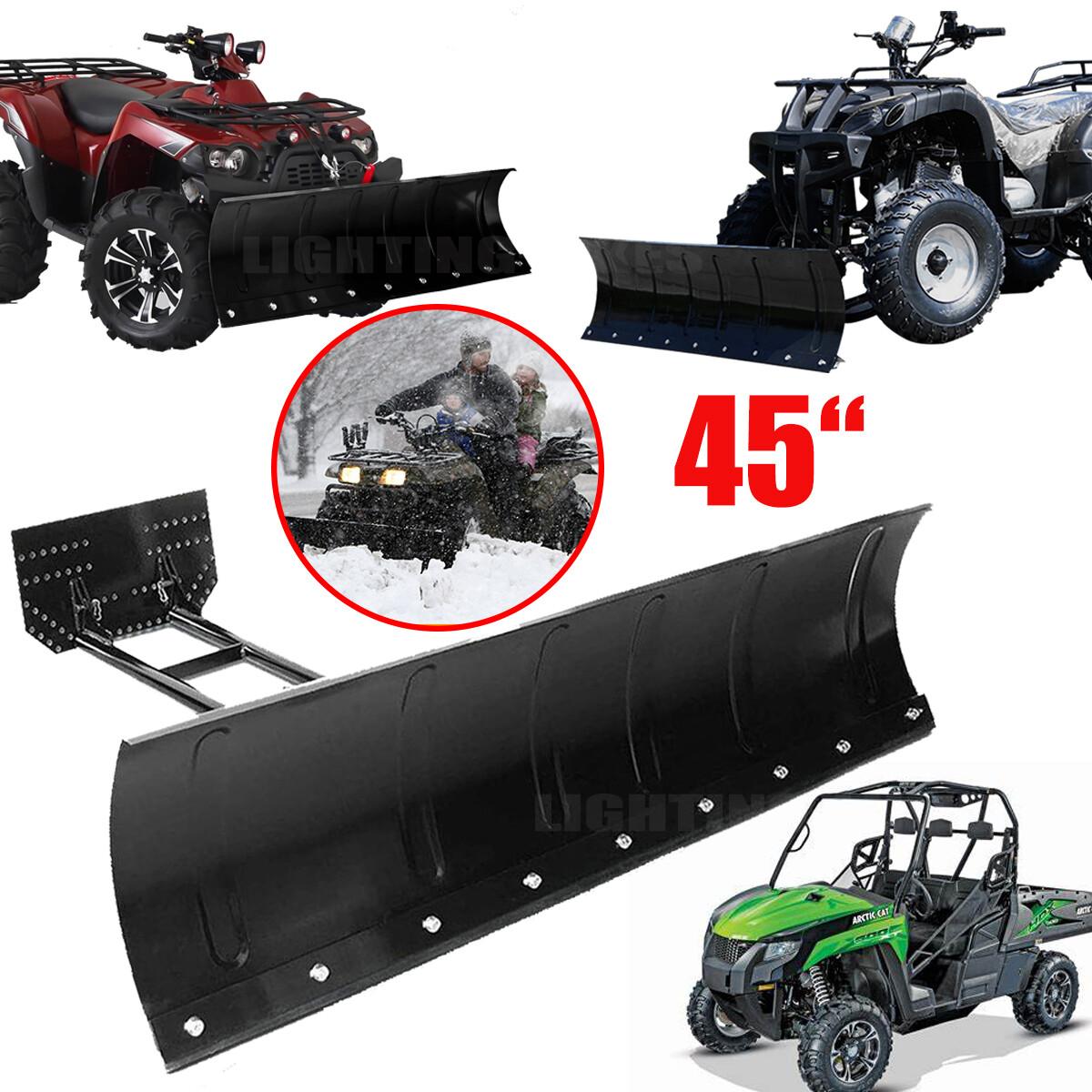Snow Plow Kit 45”inch Steel Blade Complete Universal Mount Package Fits UTV ATV