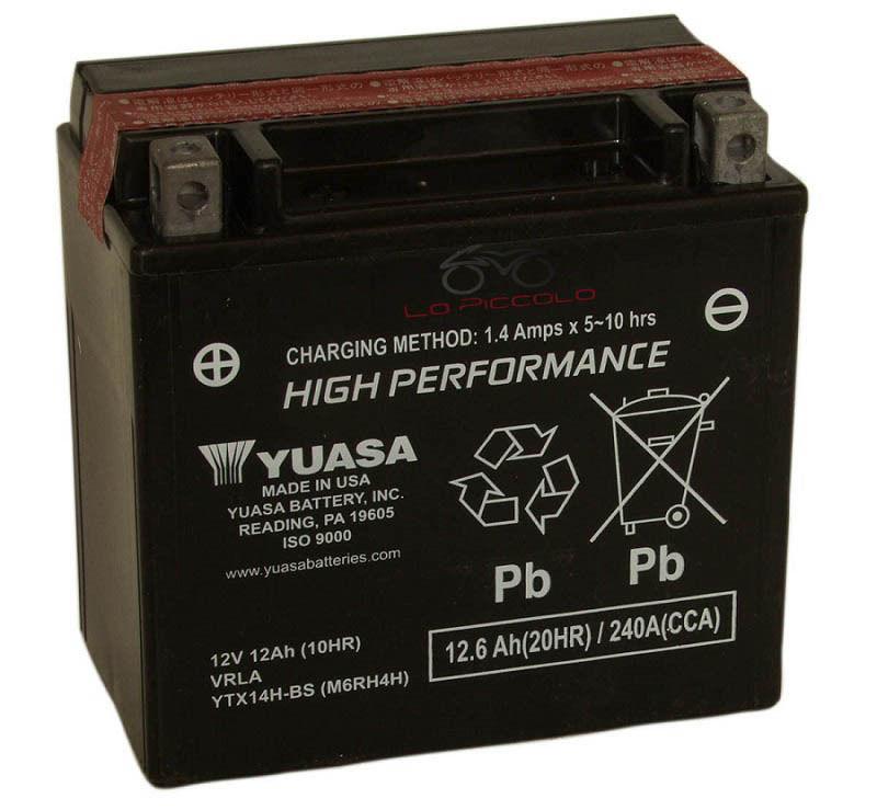 YUASA YTX14H-BS POWERED BATTERY 12V 12AH HONDA QUAD TRX FOURTRAX 300 350