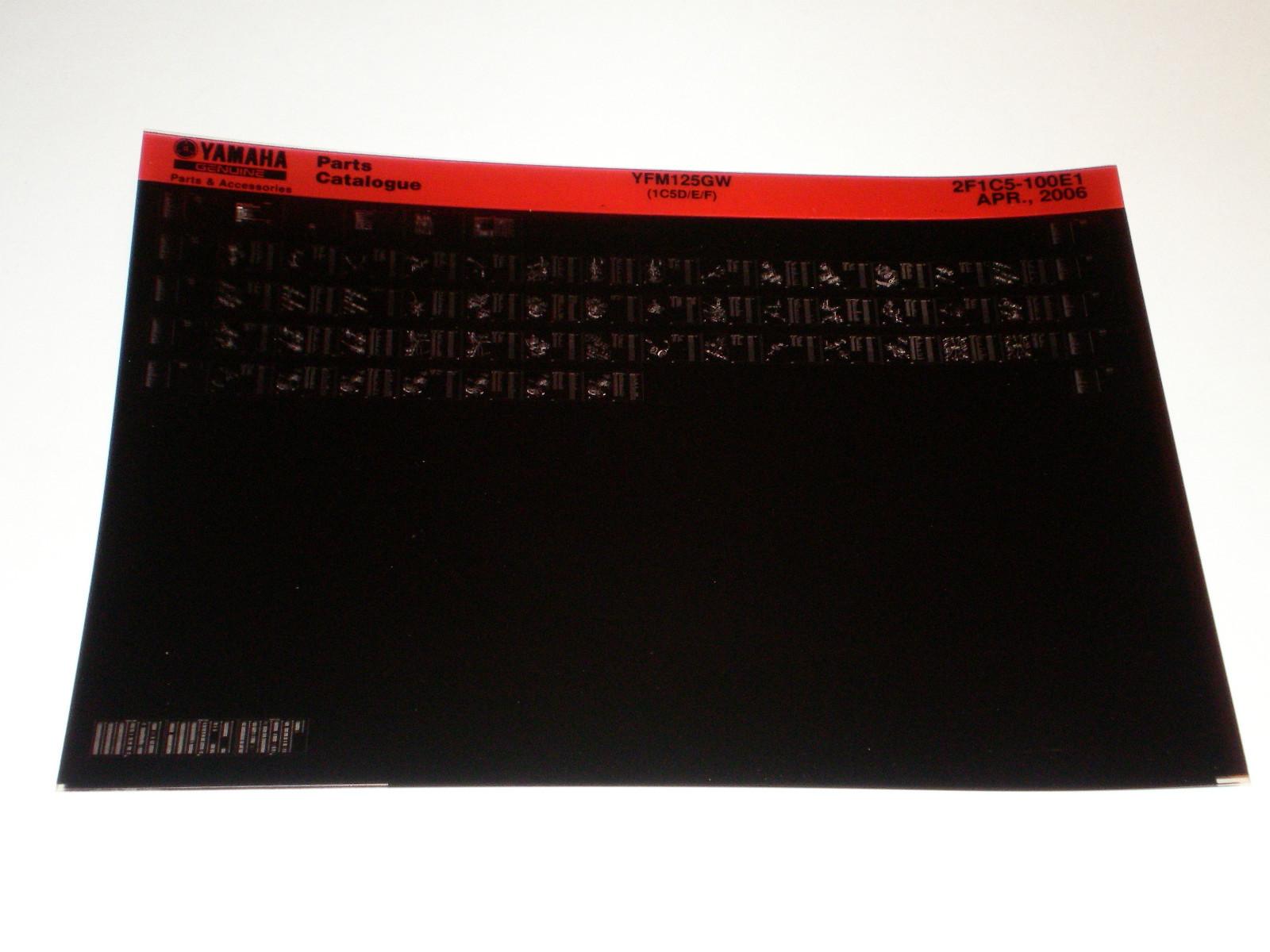 Microfich spare parts catalogue Yamaha Quad YFM 125 GW status 04/2006
