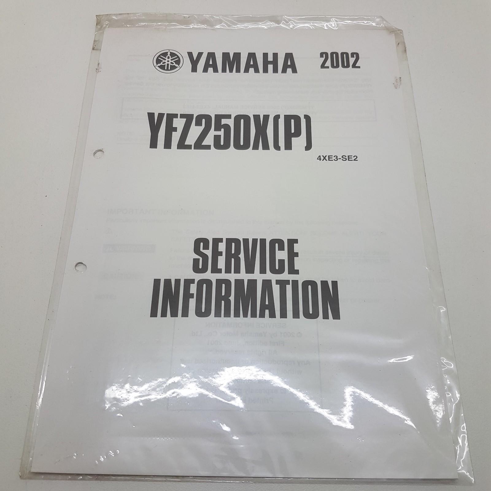 Yamaha Quad Bike ATV YFZ250X(P) Factory Service Information 1st ed June 2001