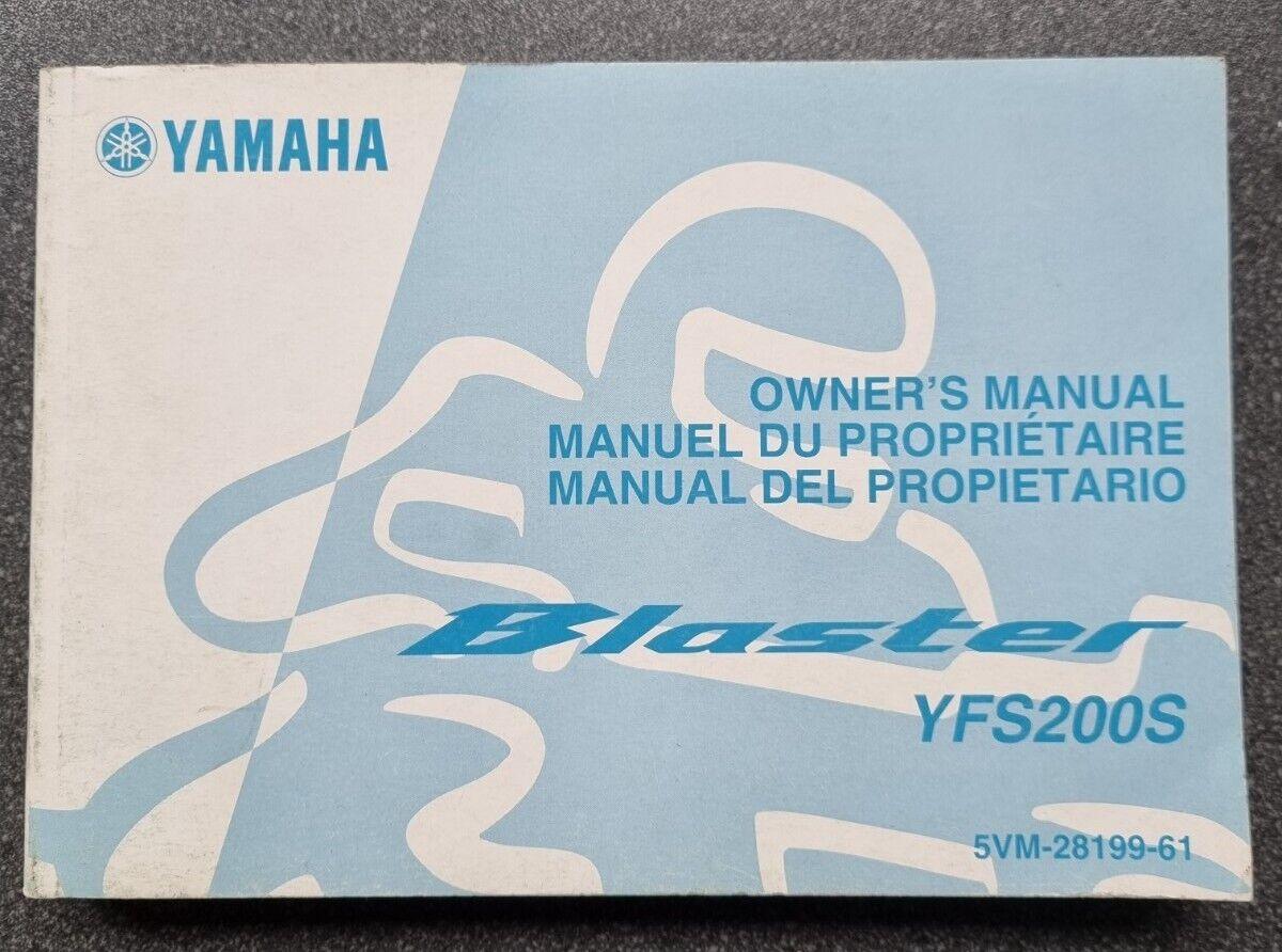 GOOD USED GENUINE YAMAHA YFS200 BLASTER QUAD OWNERS MANUAL 2004 5VM-28199-61