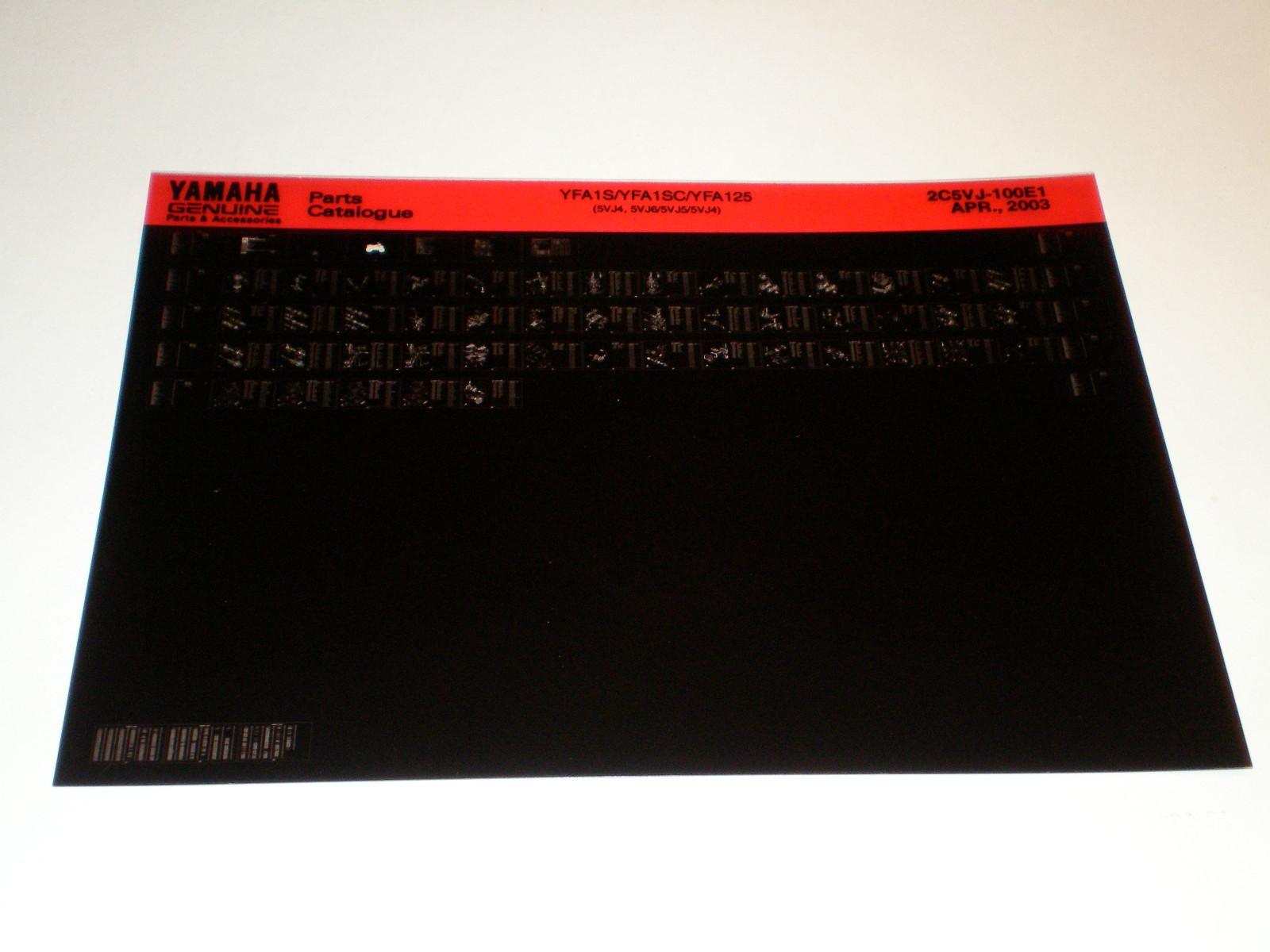 Yamaha Quad Yfa 1 S / Yfa 1 Sc / 25 Stand 04/03 Parts Catalog Microfiche