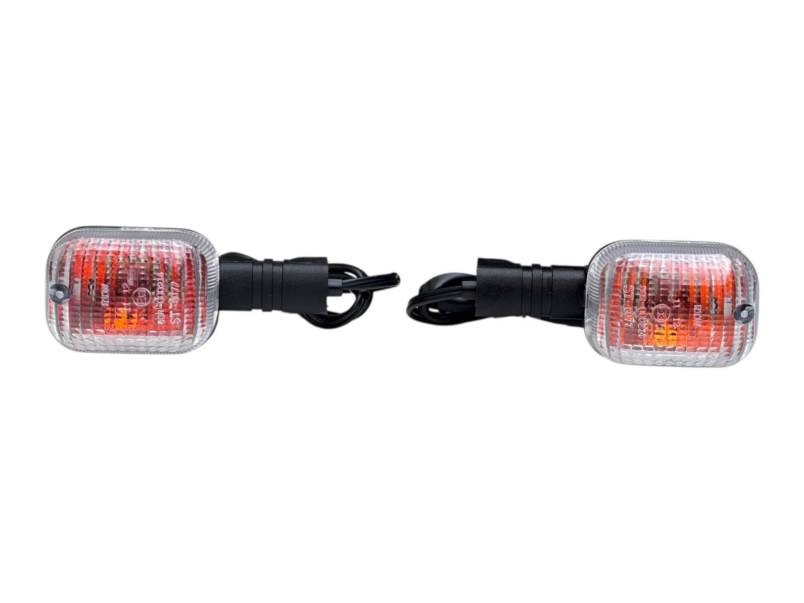 Pair Of 2 Transparent Direction Indicator Lights For HONDA Sportrax 250 EX
