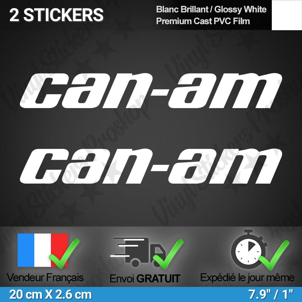 2 Stickers for Can-Am White 20 CM Brp Quad Spyder off Road Maverick 900 Ryker