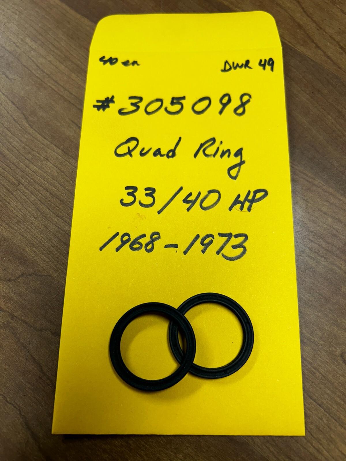 NOS OEM OMC Johnson Evinrude Quad Ring 305098 33/40HP 1968-1973 LOT OF 2