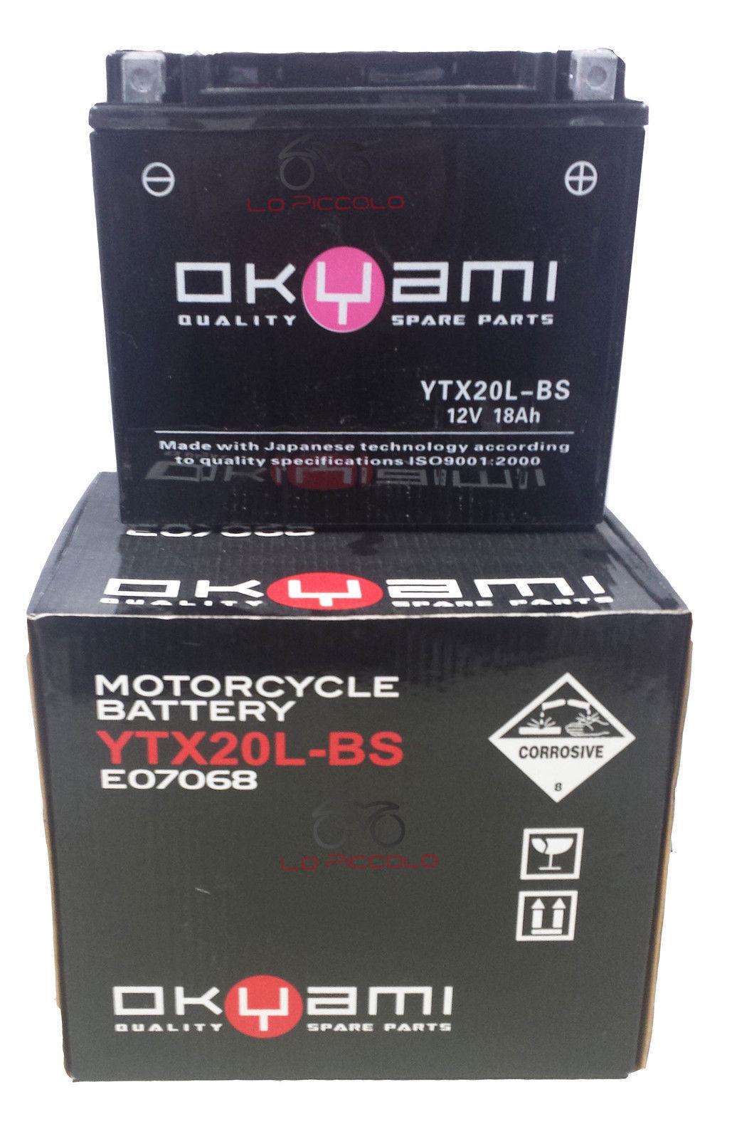 VINTAGE OKYAMI YTX20L-BS 12V 18AH MOTO GUZZI CALIFORNIA BATTERY 1100 06/08
