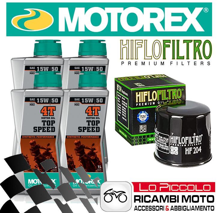 CUTTING 4 LT MOTORX OIL TOP SPEED 15W50 + FILTER Triumph Scrambler 865 2007