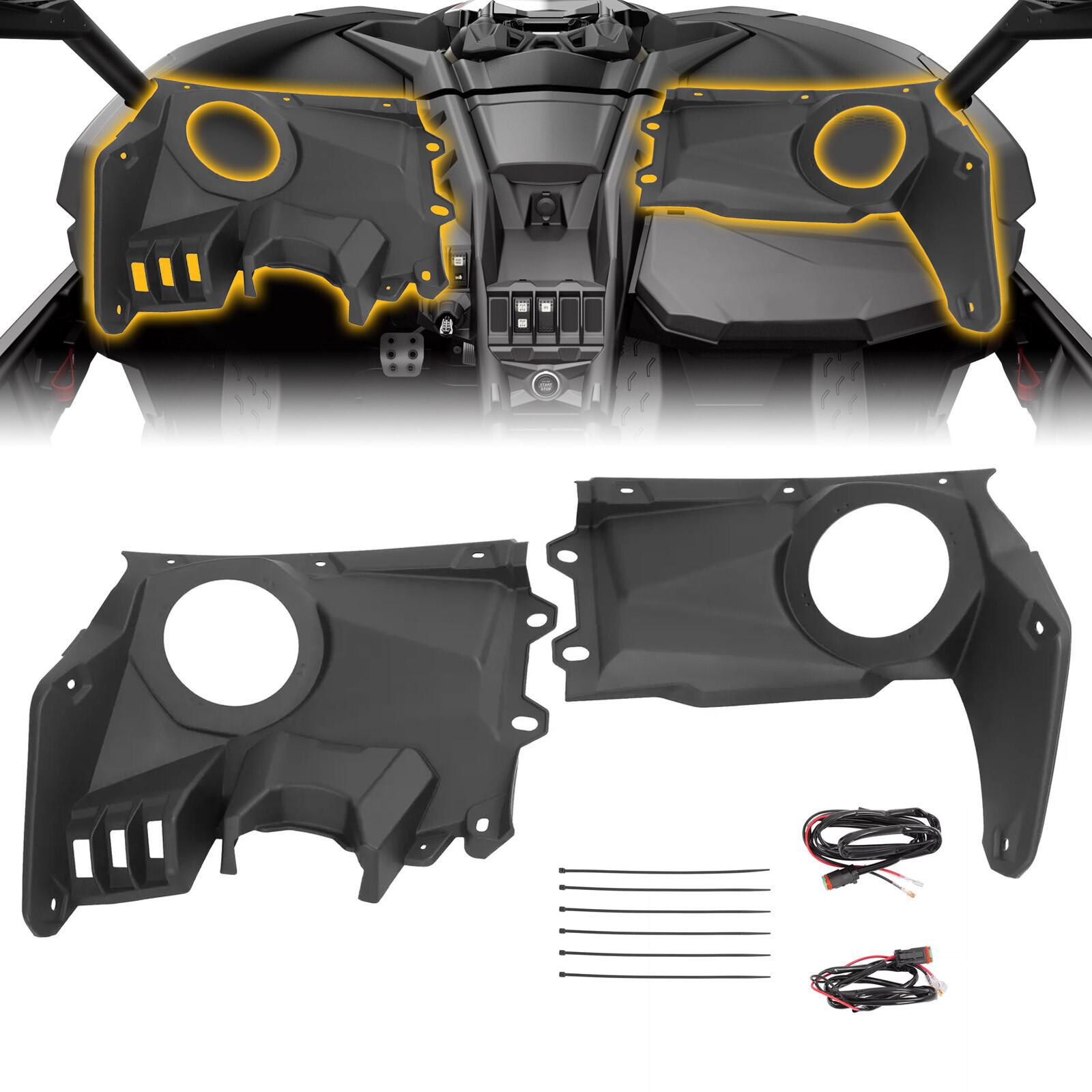For Can-Am Maverick X3 2017-2024 Dash Speaker Stereo Panel Mount Pods Audio Kit